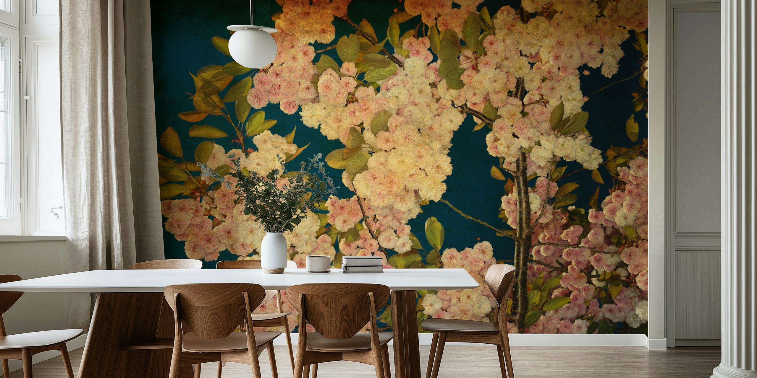 Tranquil cherry blossom wallpaper huoneessa