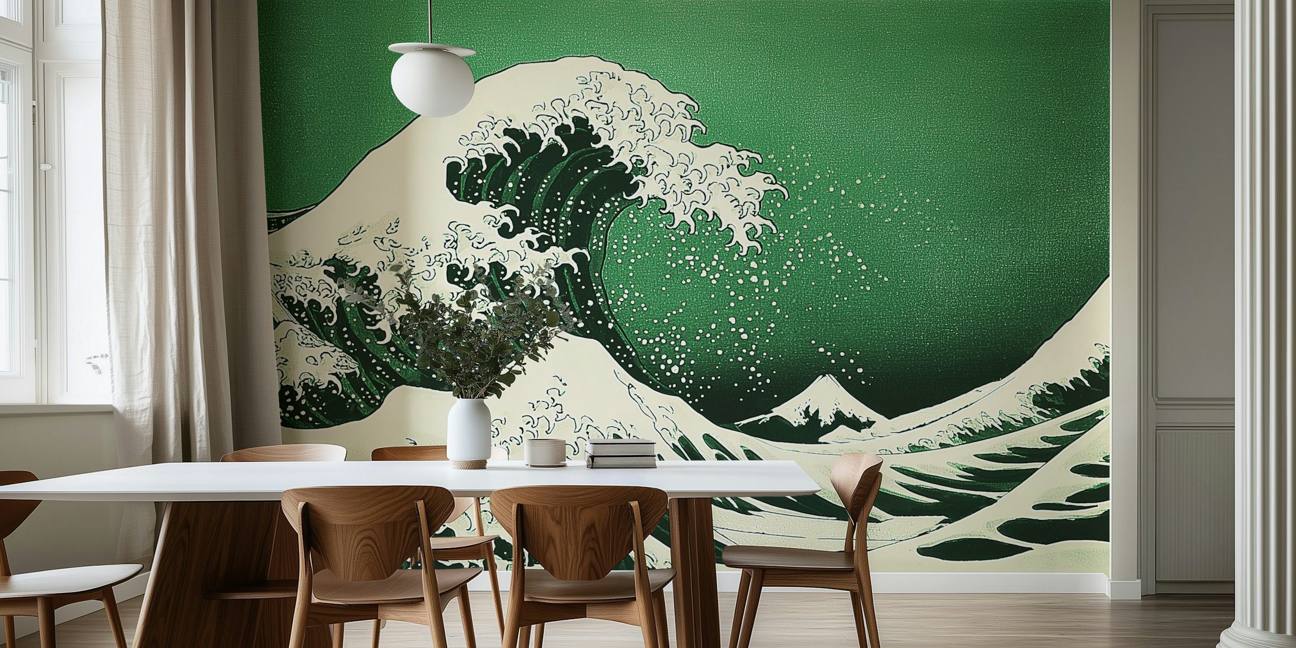 Oceanic Asian Majesty wallpaper design in a room