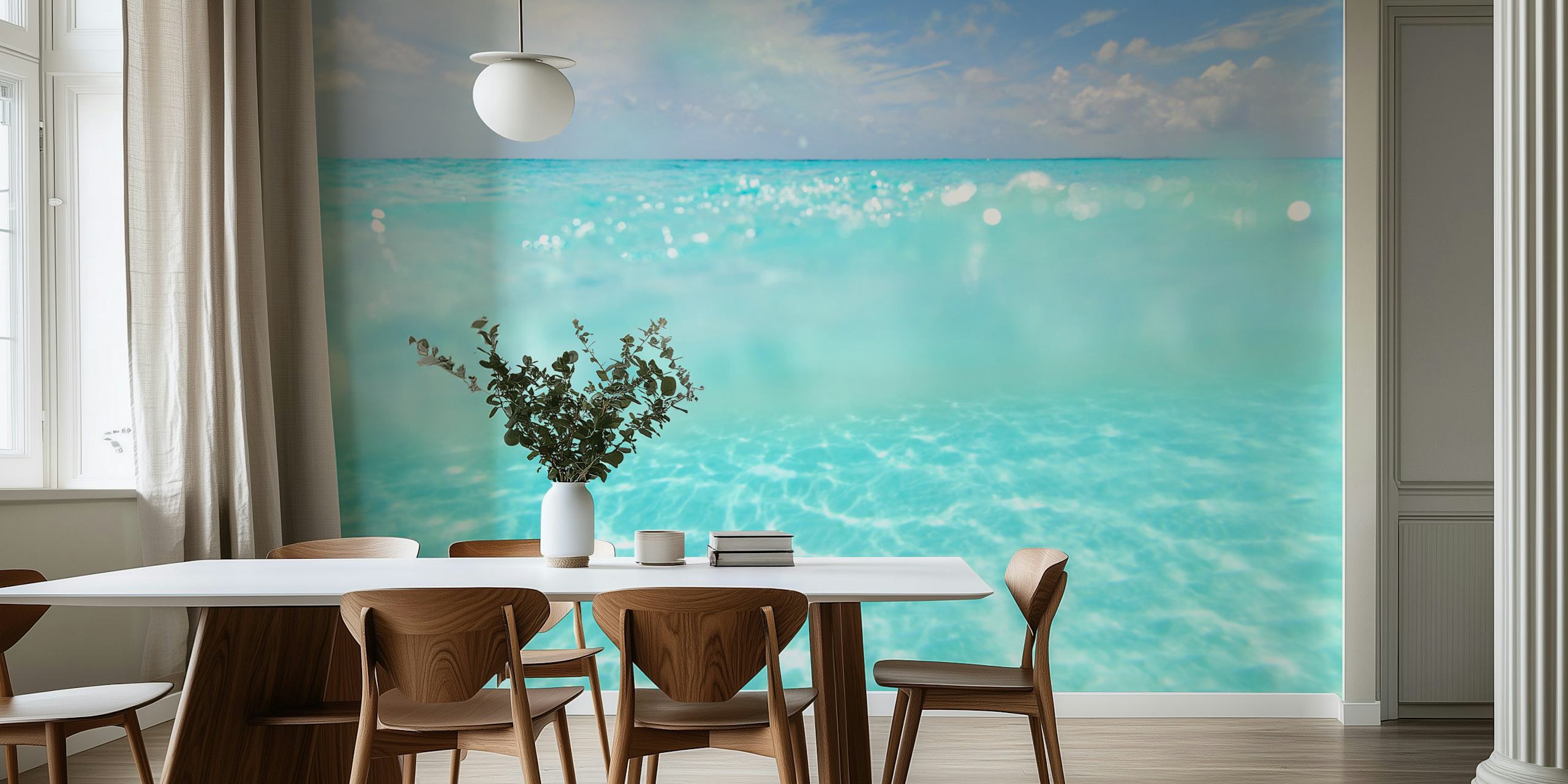 Papel pintado Caribbean Sea en una habitación