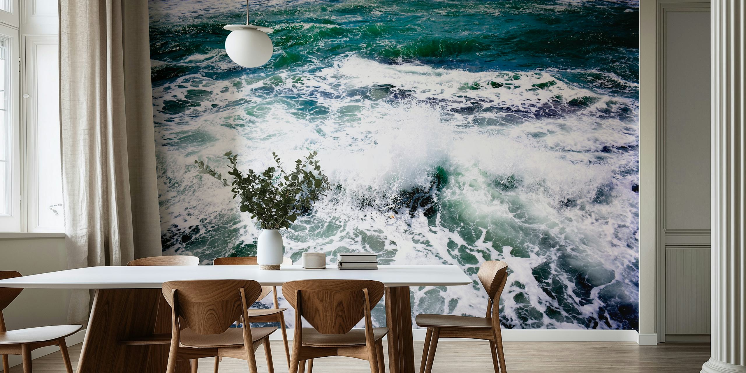 Papel pintado White Splash en un interior elegante
