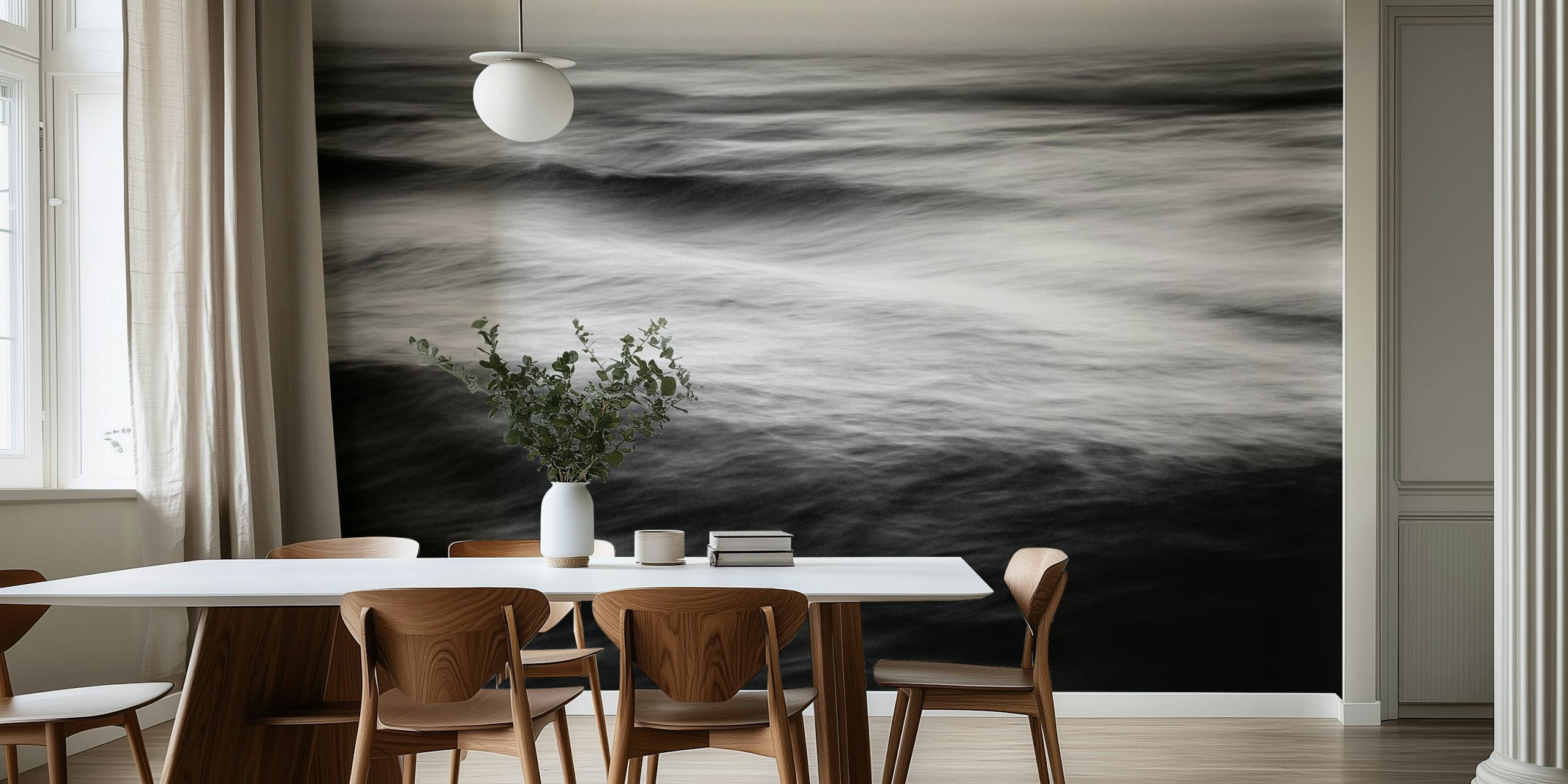 Ocean Dunes wallpaper in a living room