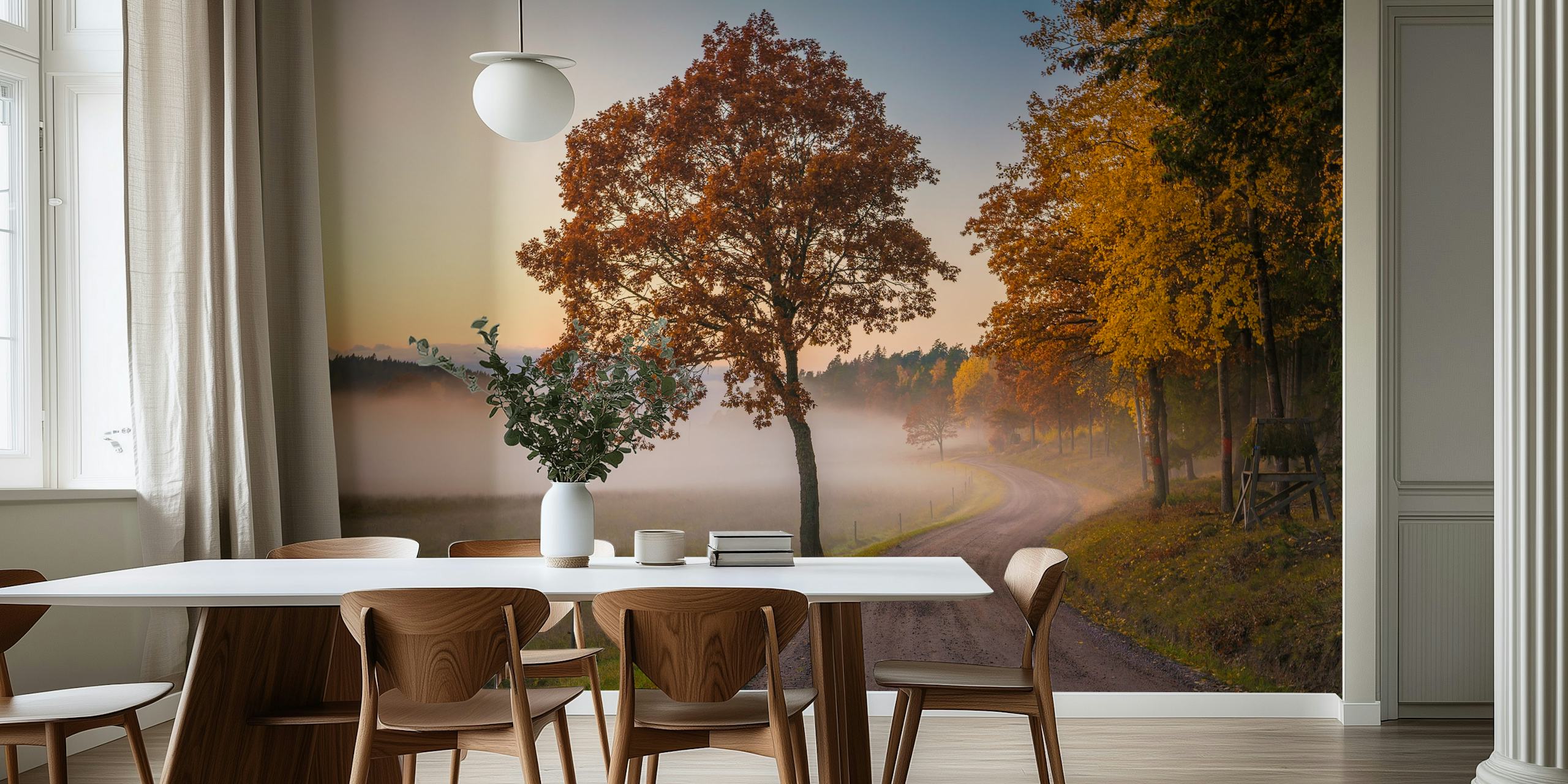 Papier peint Countryside vibes dans une pièce