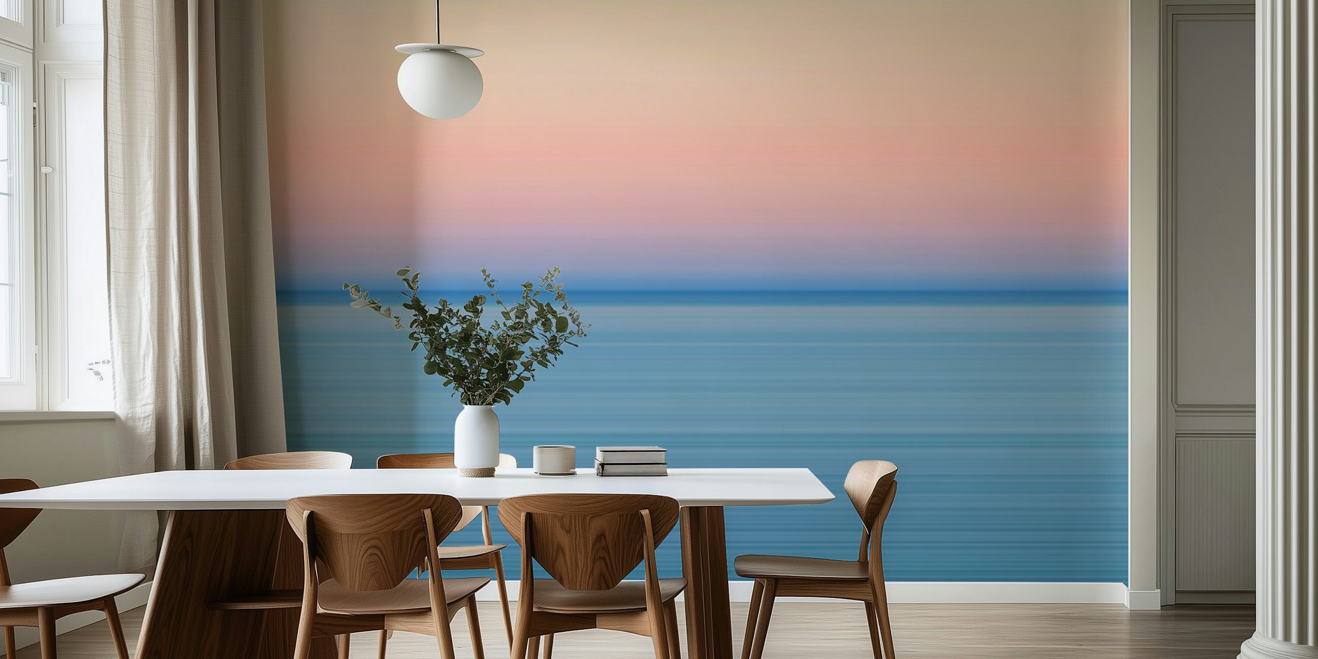 Linje Sunset wallpaper in a room setting