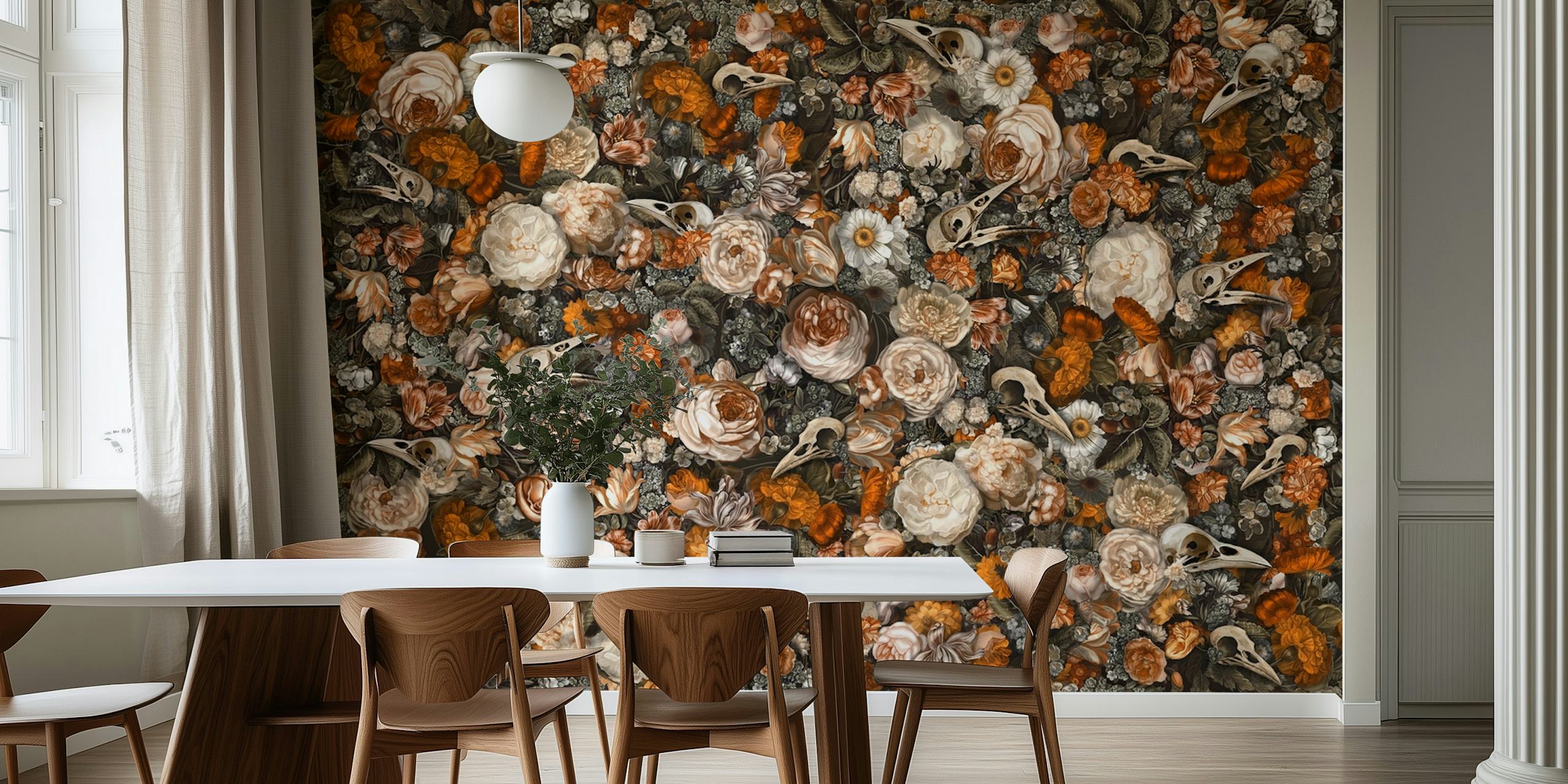 Baroque Macabre wallpaper in a room