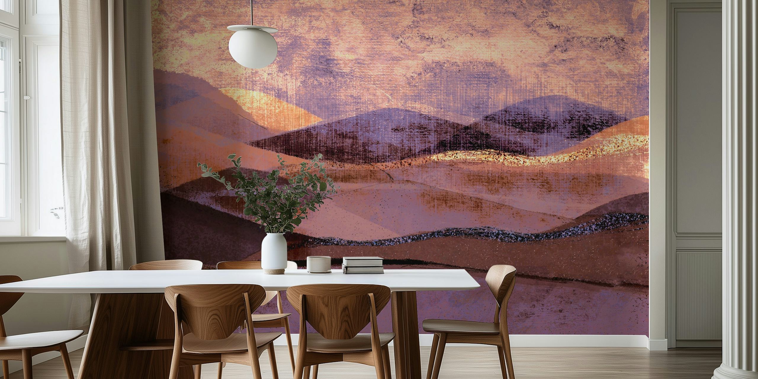 Autumn Sunset wallpaper in a room