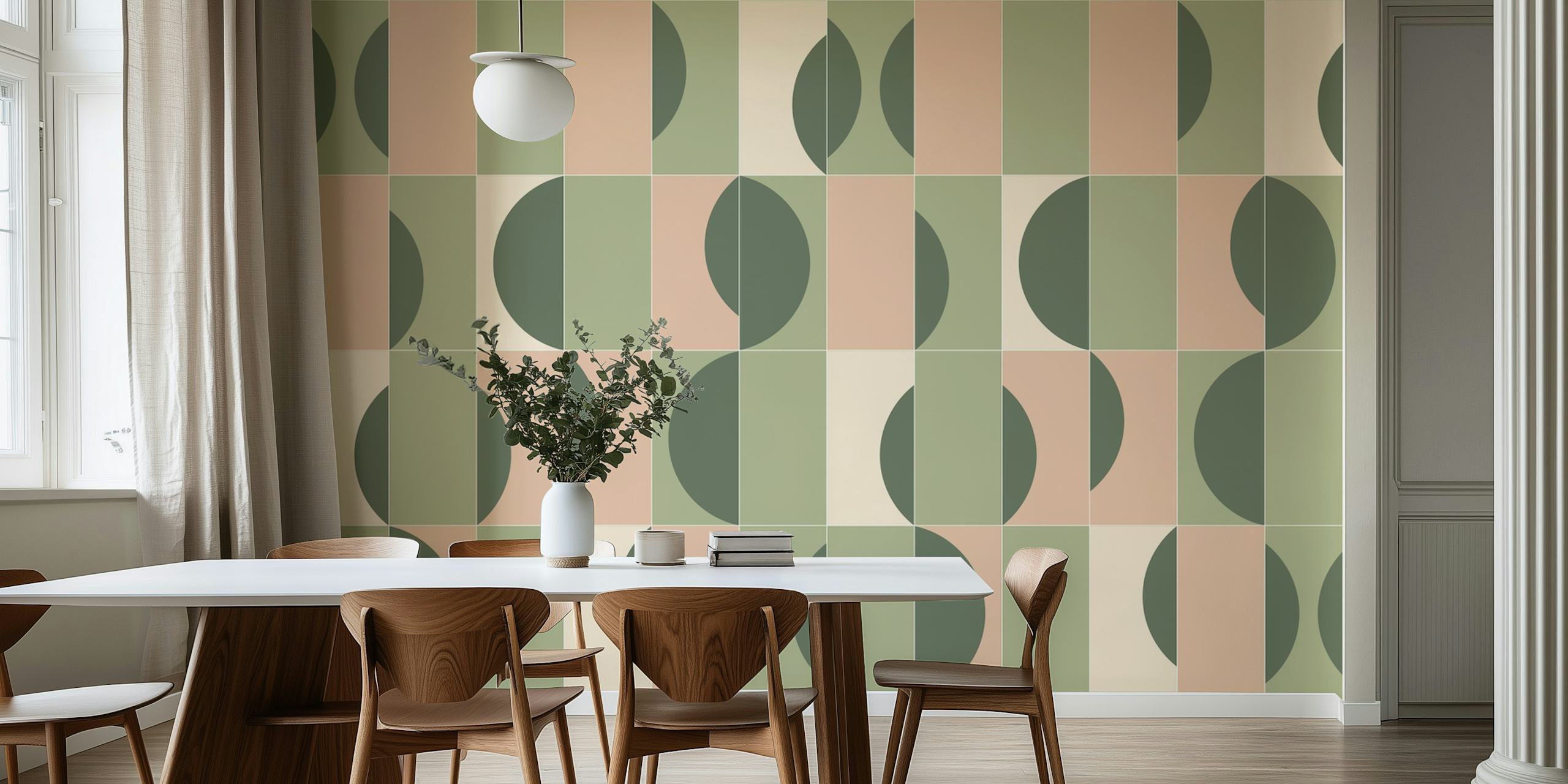 Garden Tiles 02 wallpaper in a room