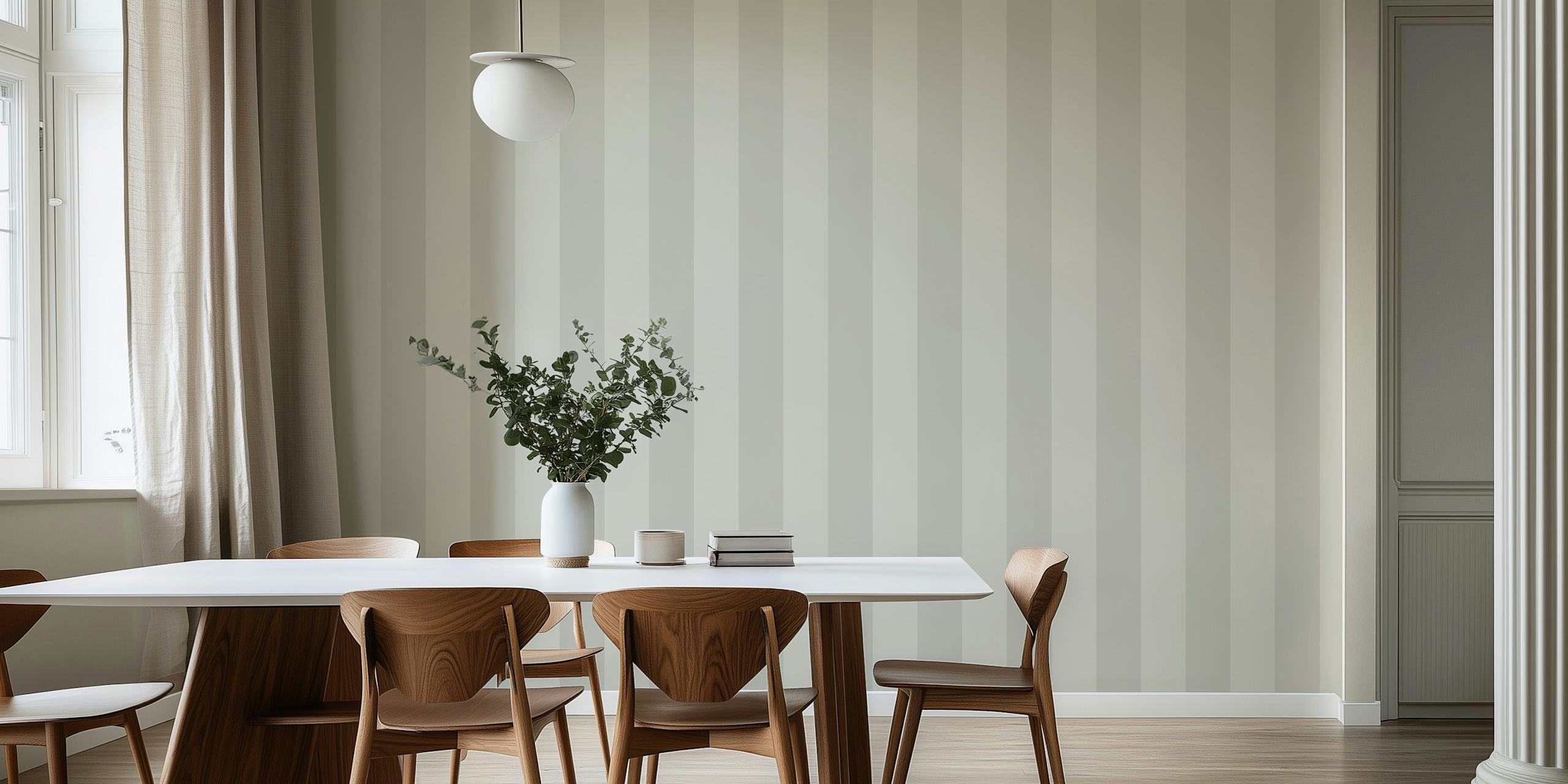 Elegant Grey Stripes wall mural for a modern and sophisticated interior