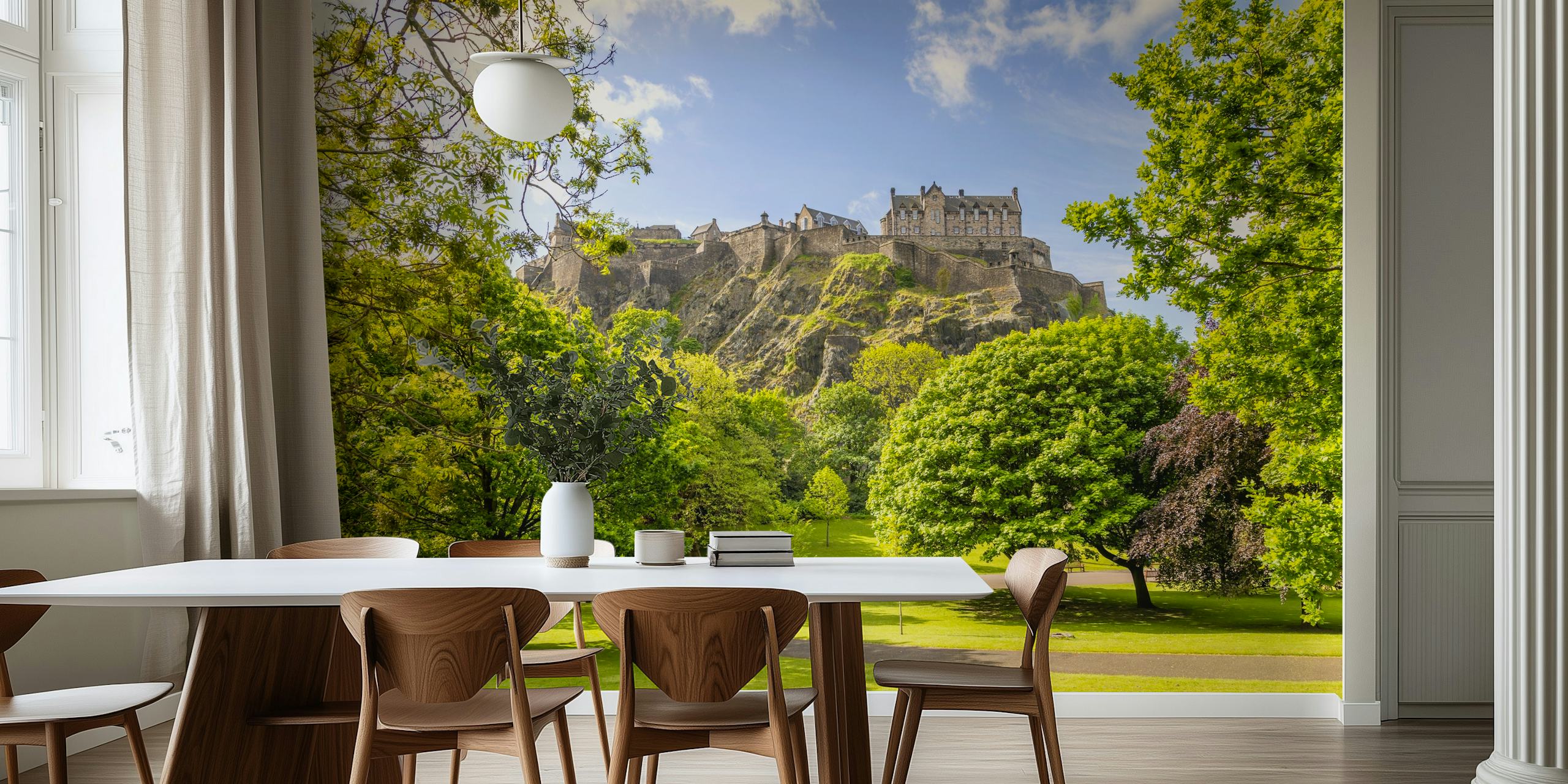 Carta da parati Princes Street Gardens in una stanza