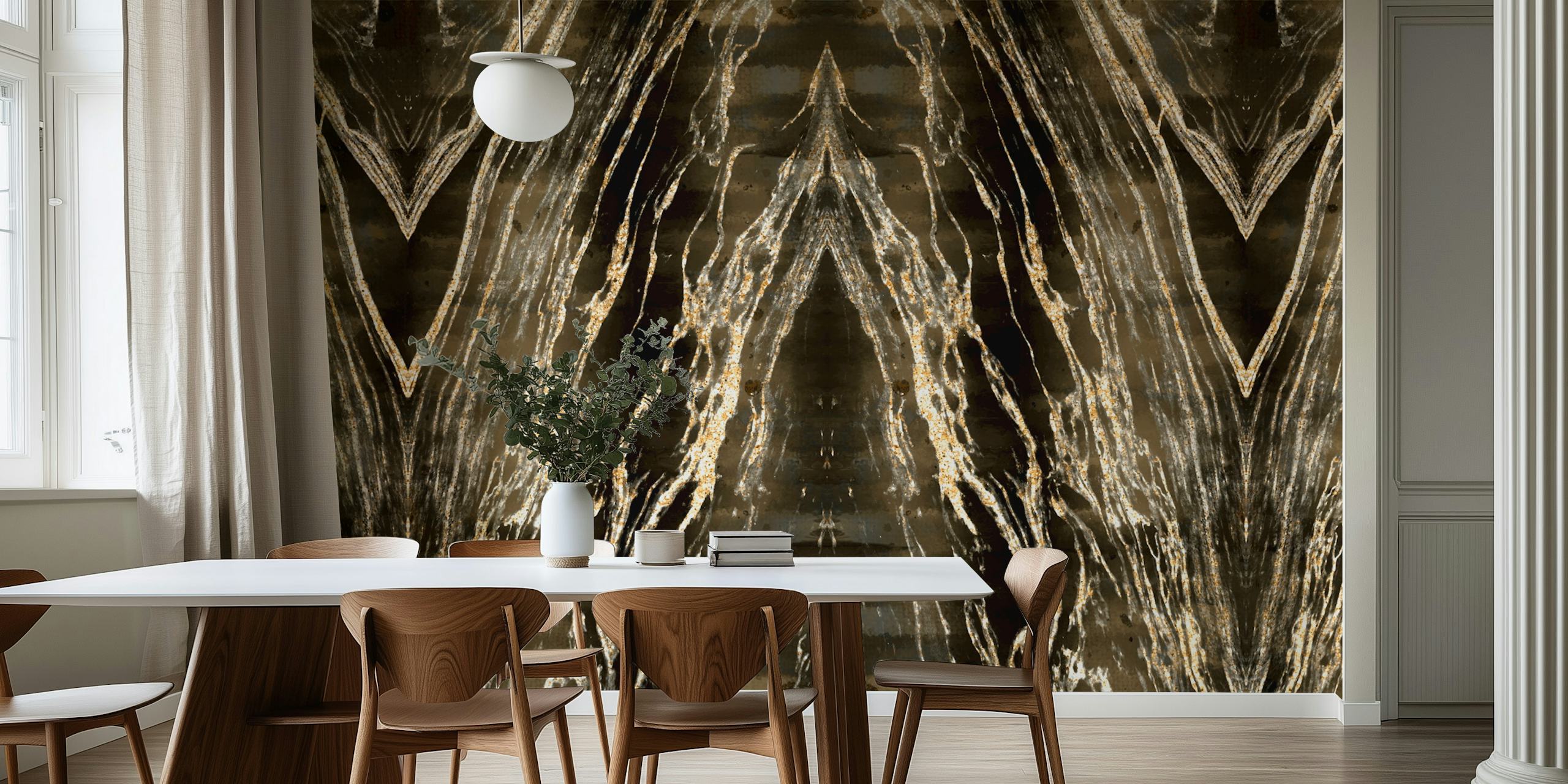 Agate Marble wallpaper displayed in a room