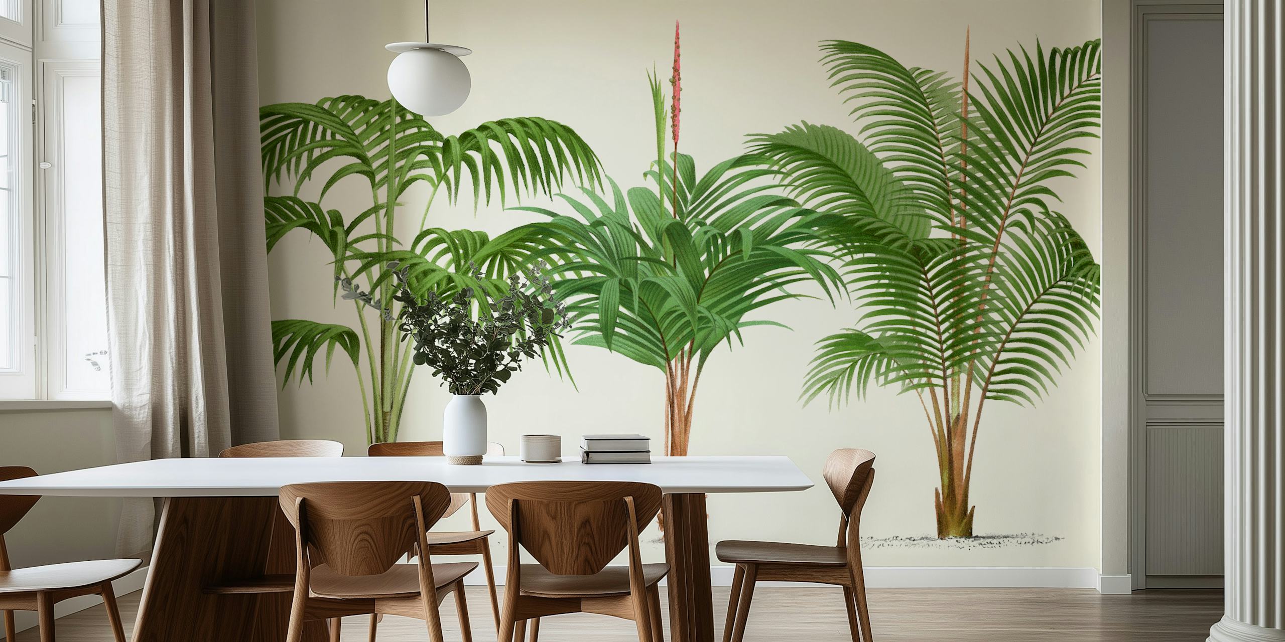 Palm Tree Leaves wallpaper σε ένα δωμάτιο