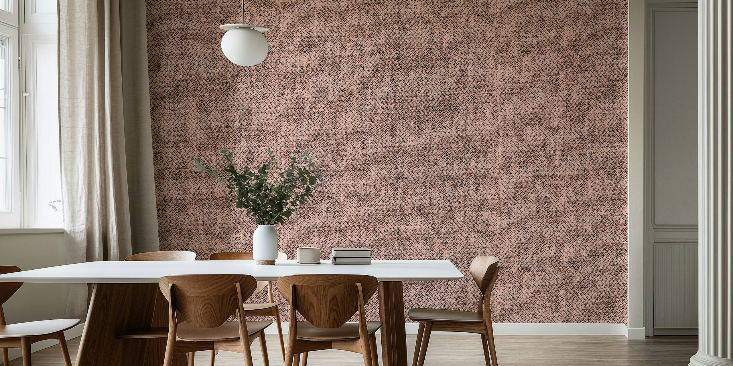 Textured pink neutral textile wallpaper design