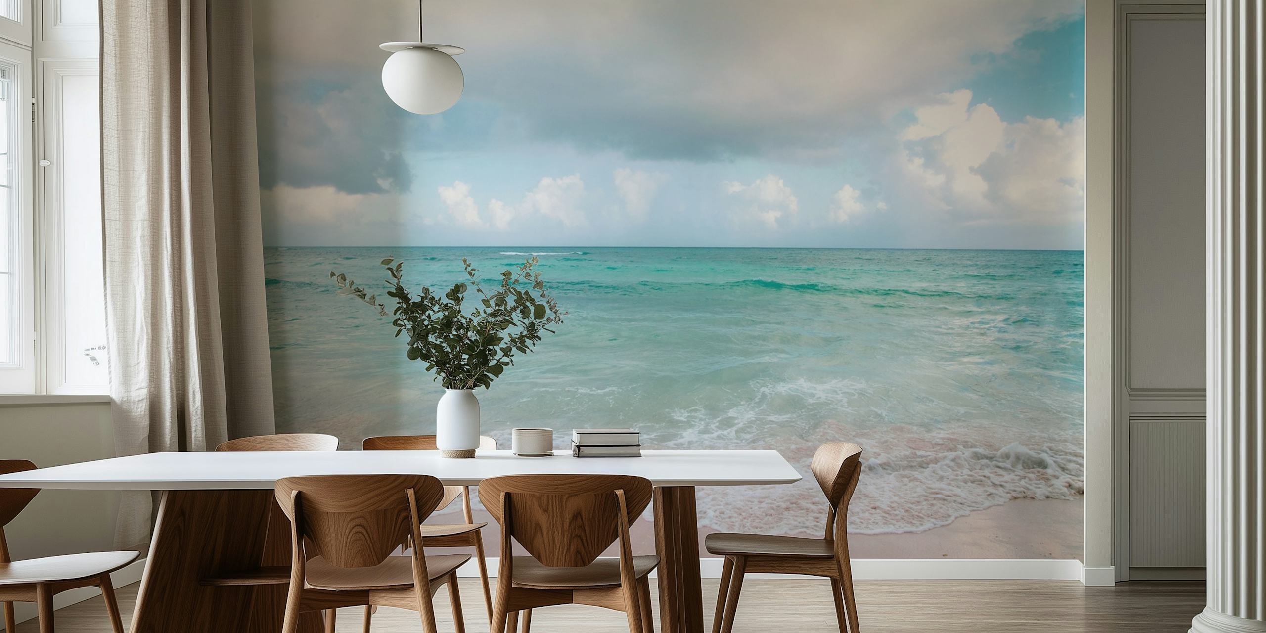 Papel de parede Caribbean Ocean em um quarto