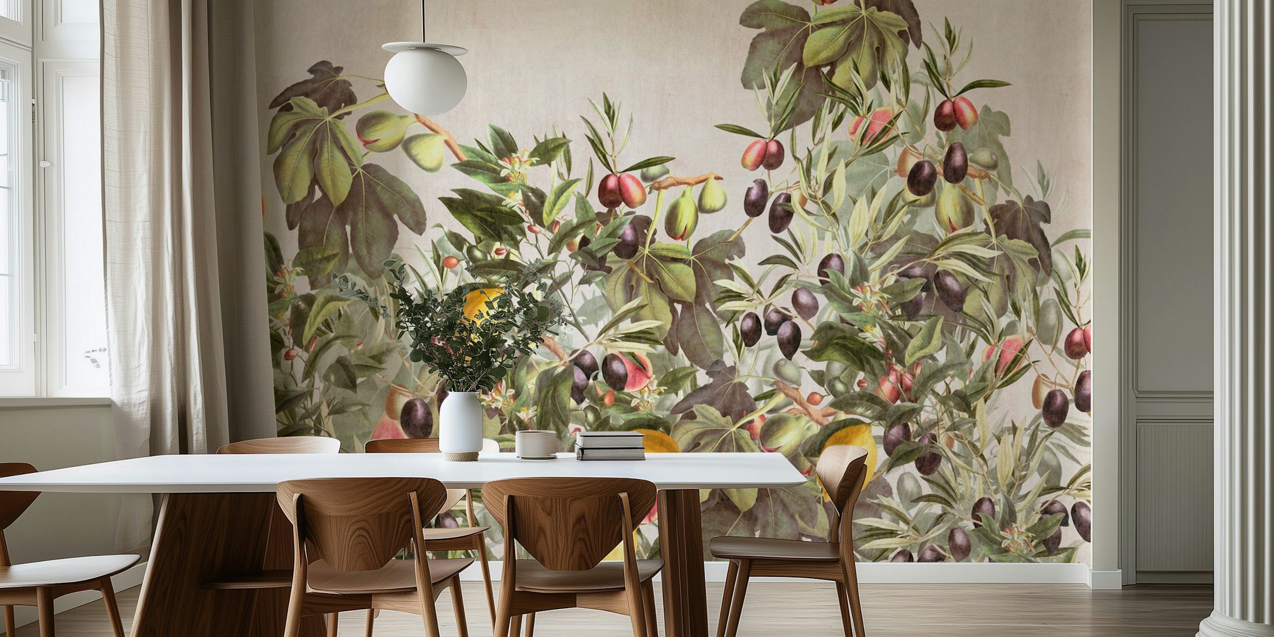 Papier peint Botanical citrus garden dans une pièce