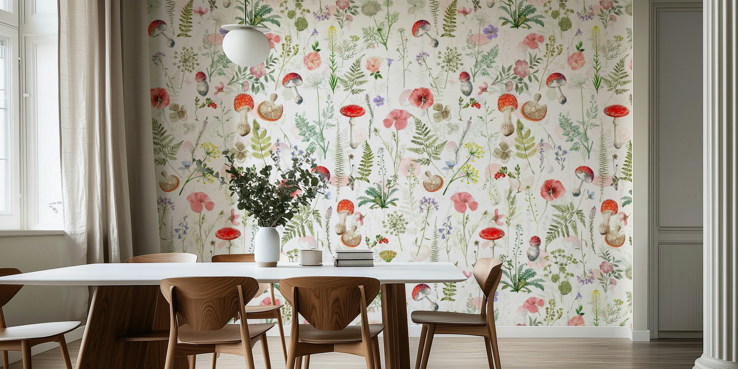 Midsummer Meadow 8 wallpaper in a vibrant room