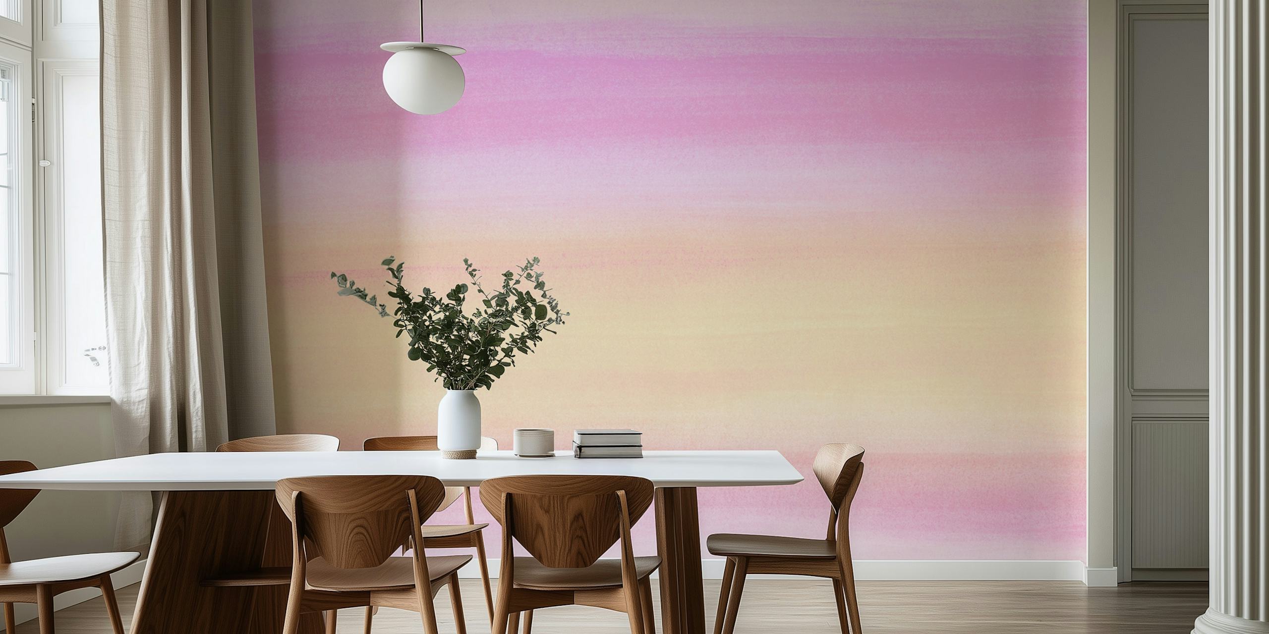Pastel pink gradient watercolor design wallpaper