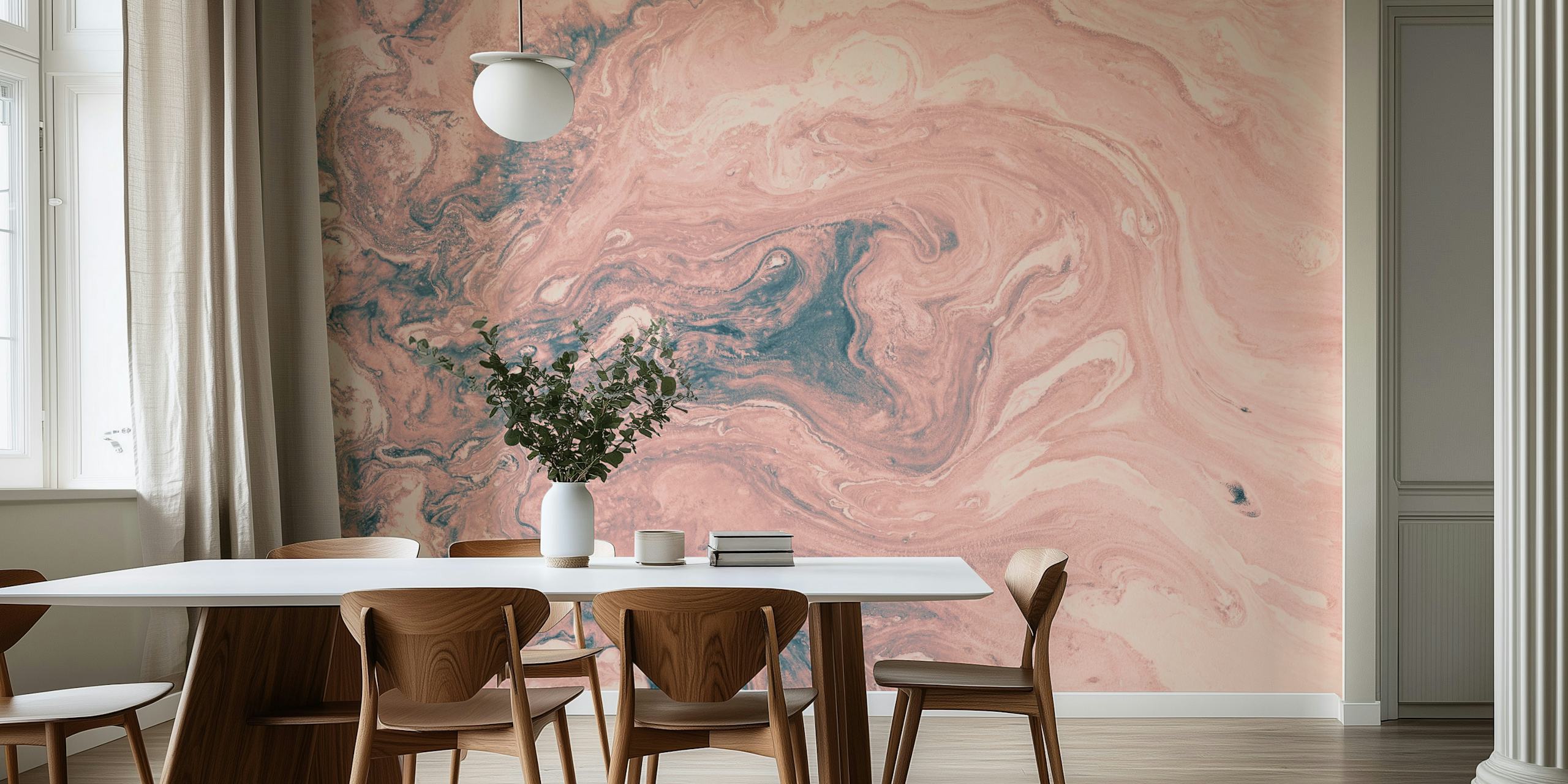 Maui Swirl wallpaper displayed in a room