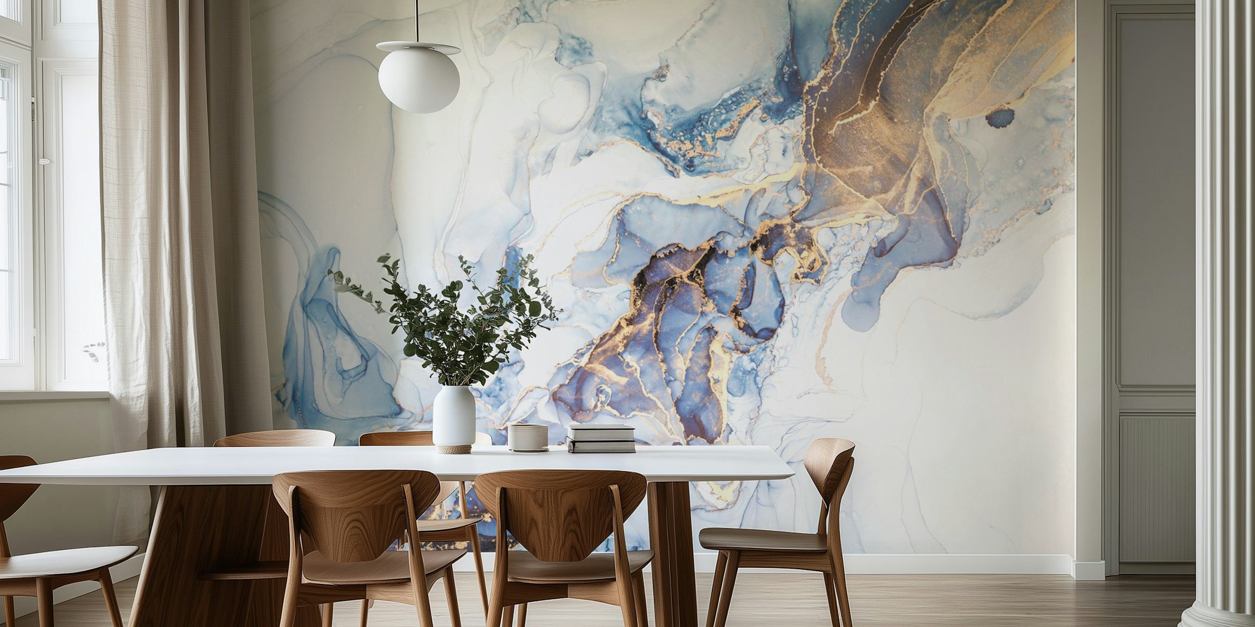 Luxury abstract ink tapet i et rom