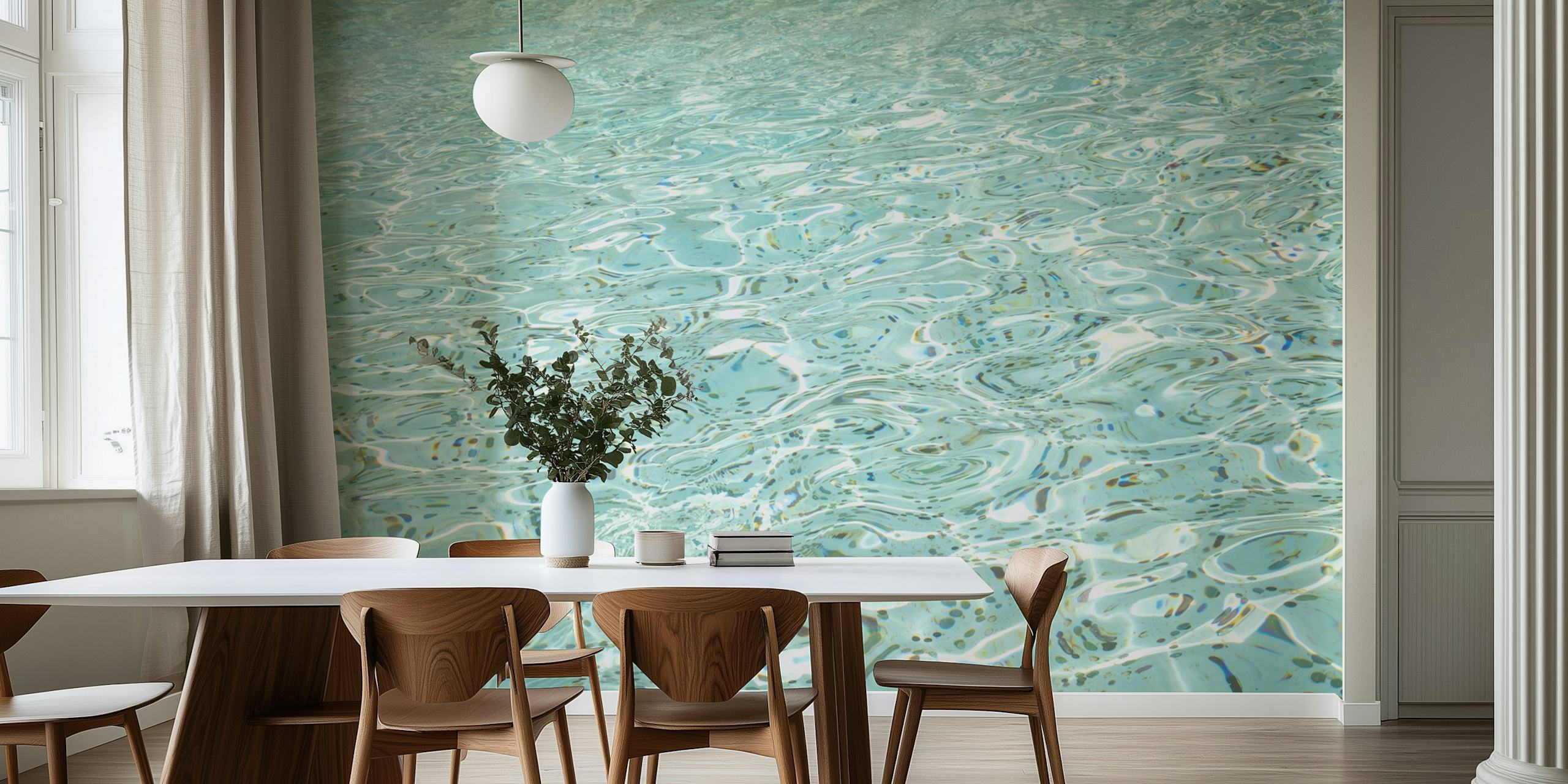 Coins in the Trevi Fountain wallpaper in a room