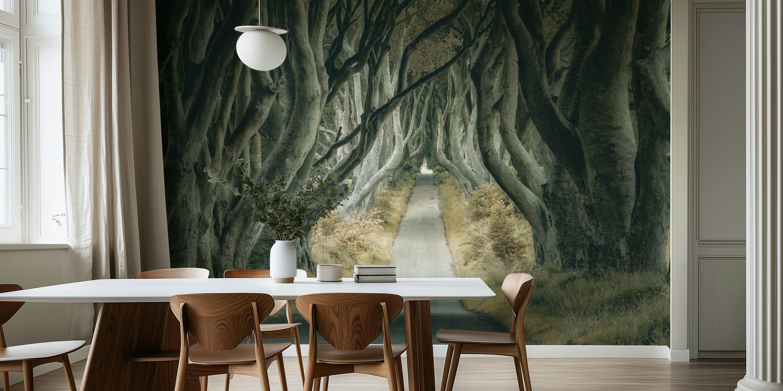 Carta da parati Irish Hedges in un'ambientazione camerale