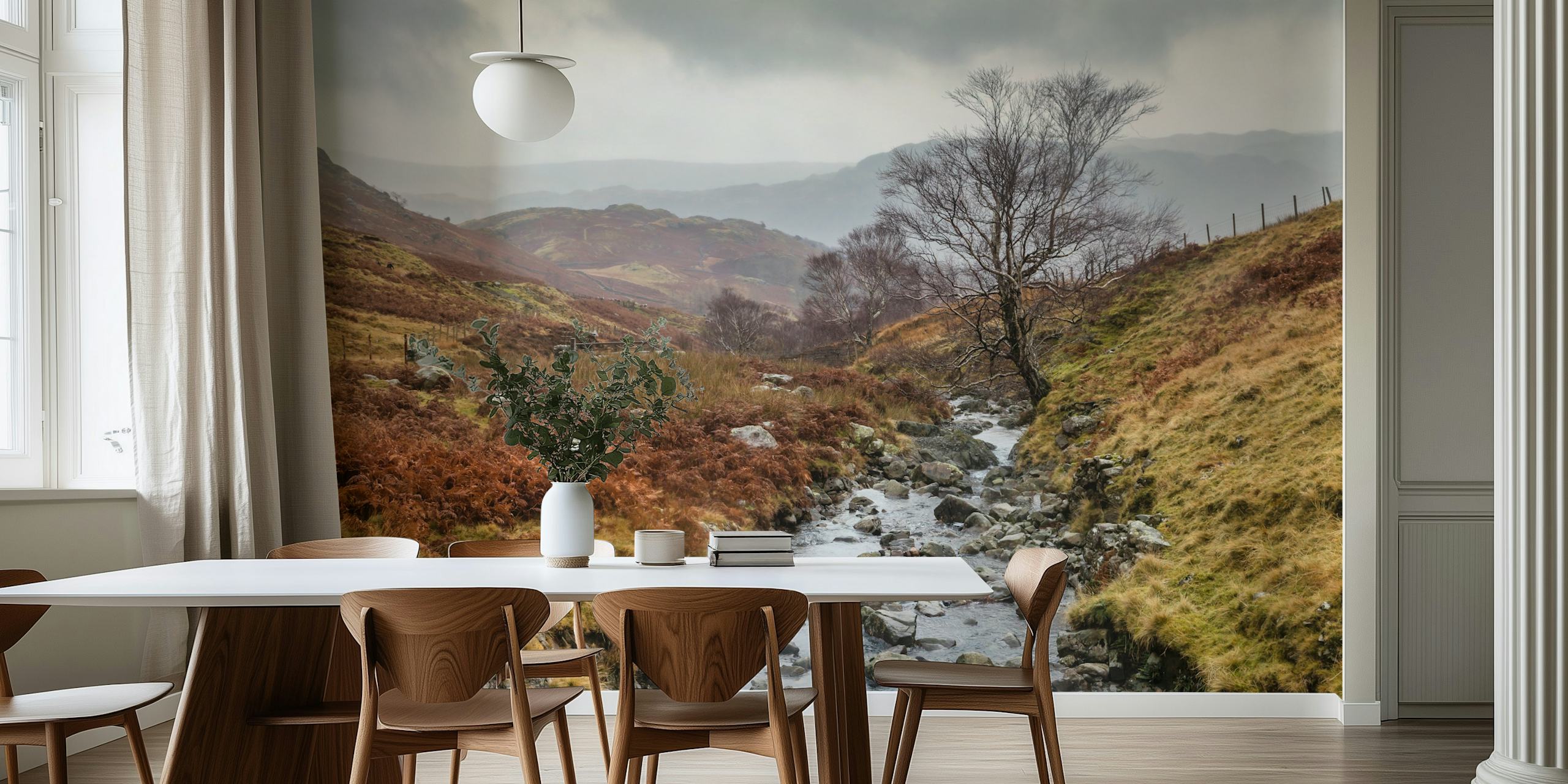 Lake District Impression wallpaper in a room