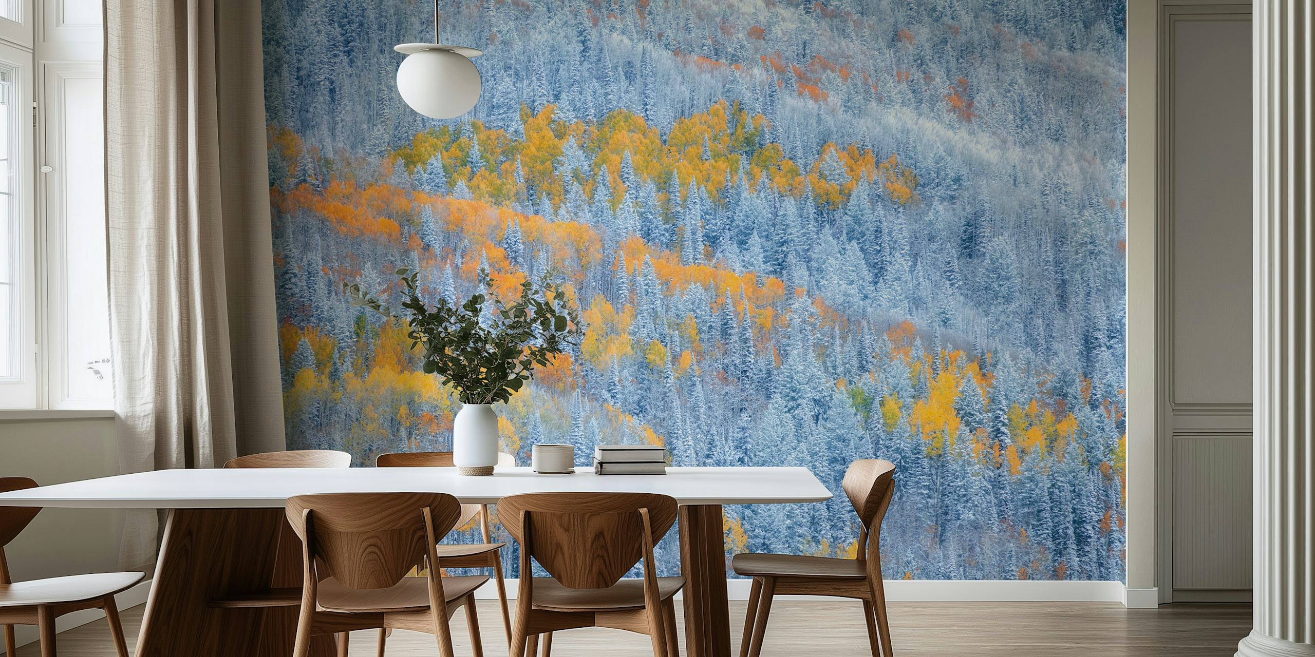 Design de papel de parede mostrando Transition of Seasons