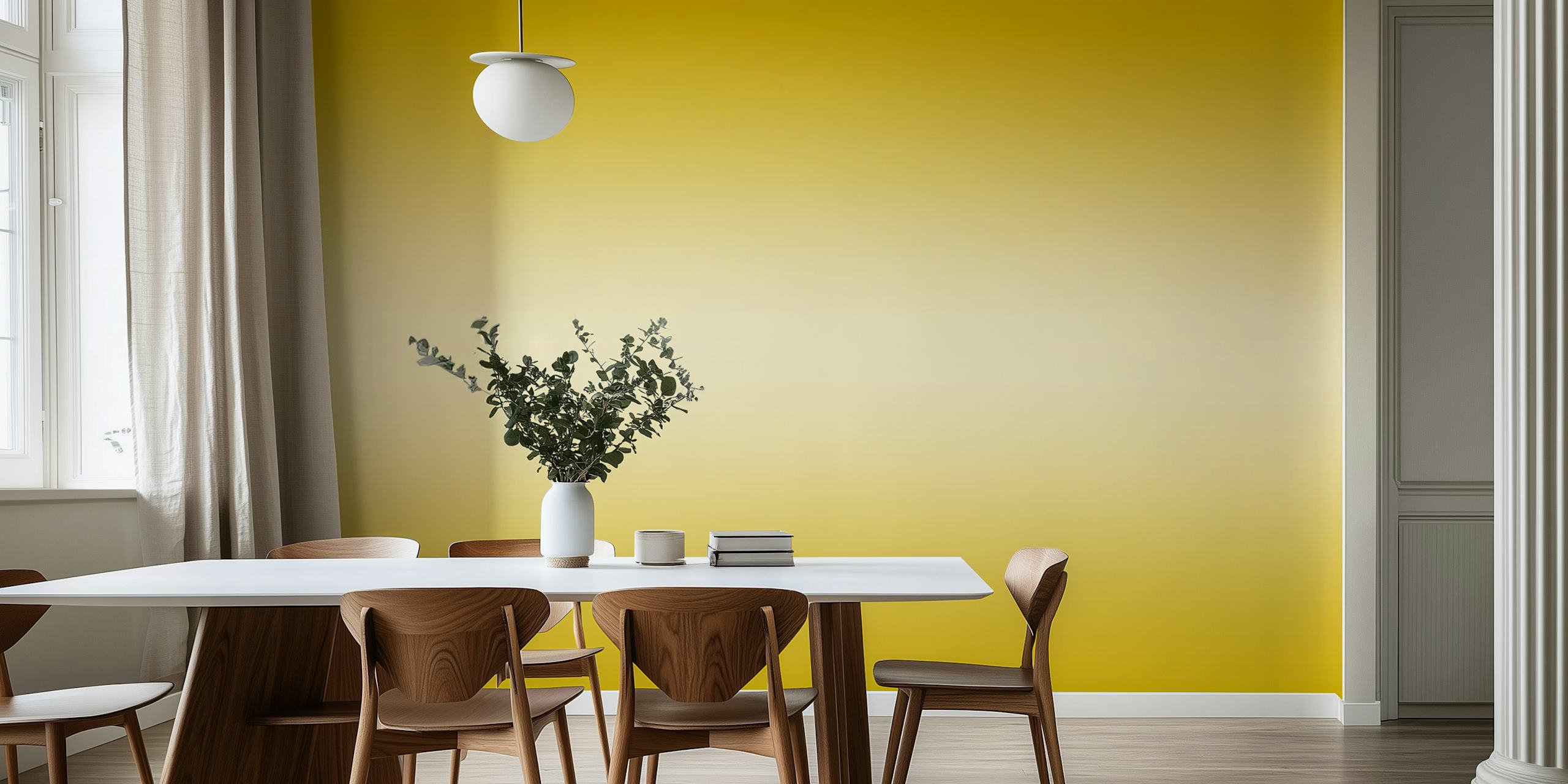 Reflected Gold Gradient wallpaper in a room