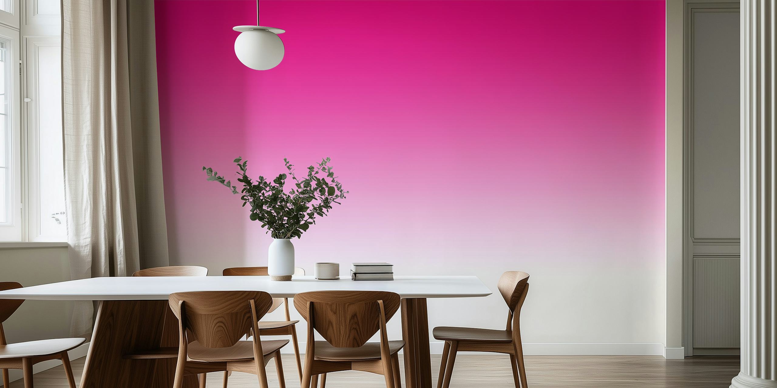 Design de papier peint Fuchsia Ombre Wallpaper dégradé de fuchsia à rose