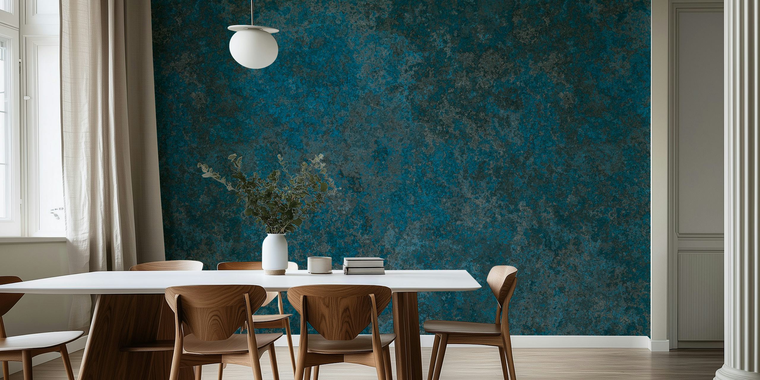 Weathered Turquoise wallpaper in a room