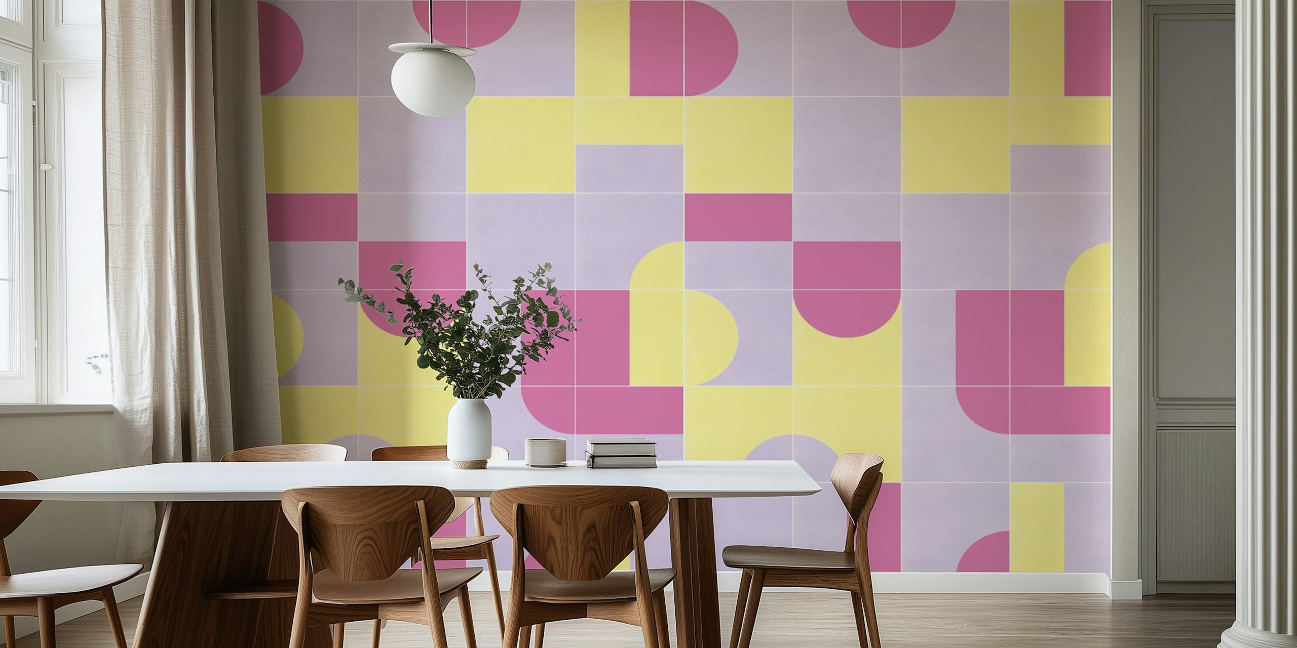 Vintage στυλ παστέλ γεωμετρικά σχήματα