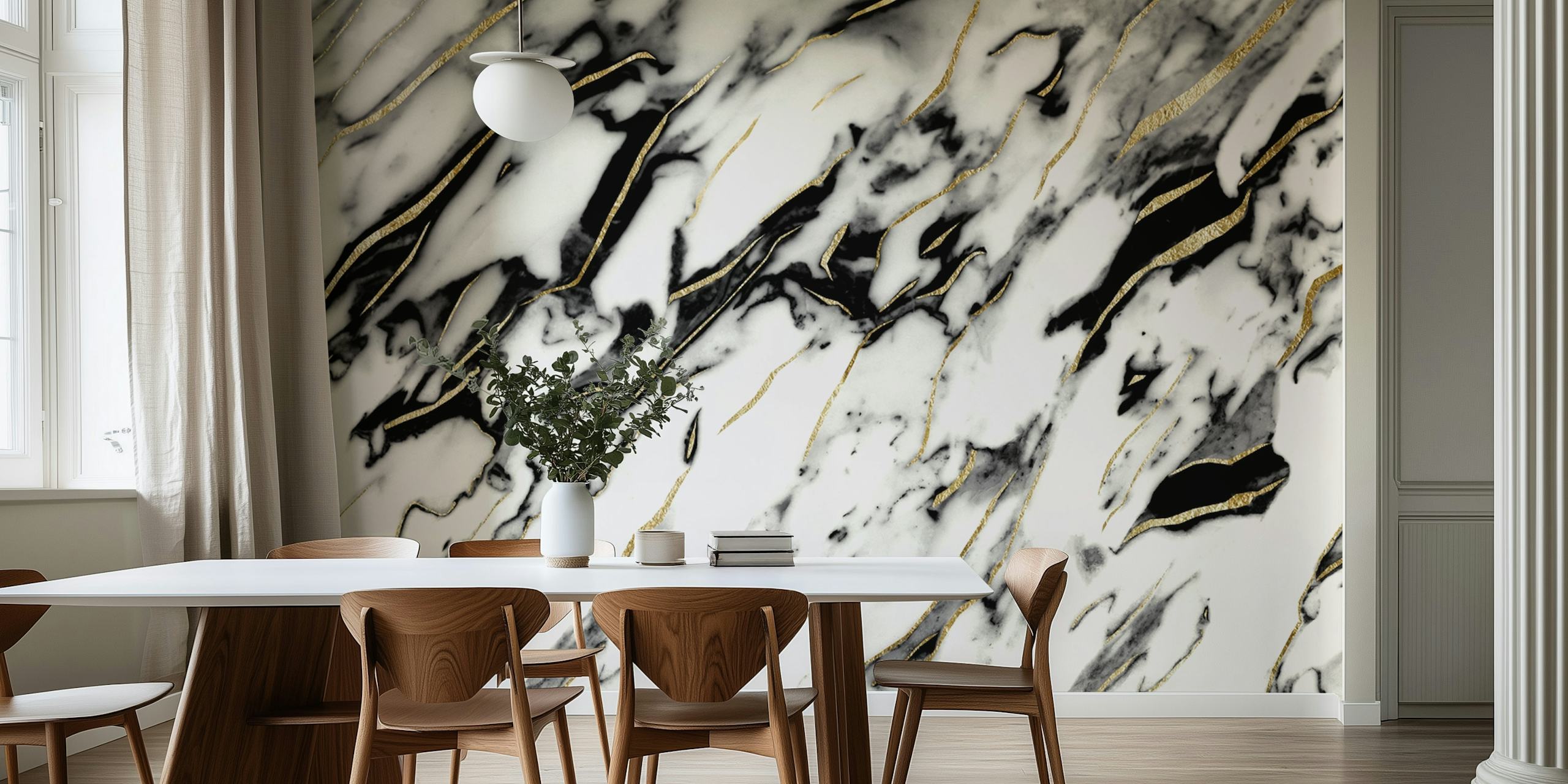 Classic vit marmor med guldaccenter