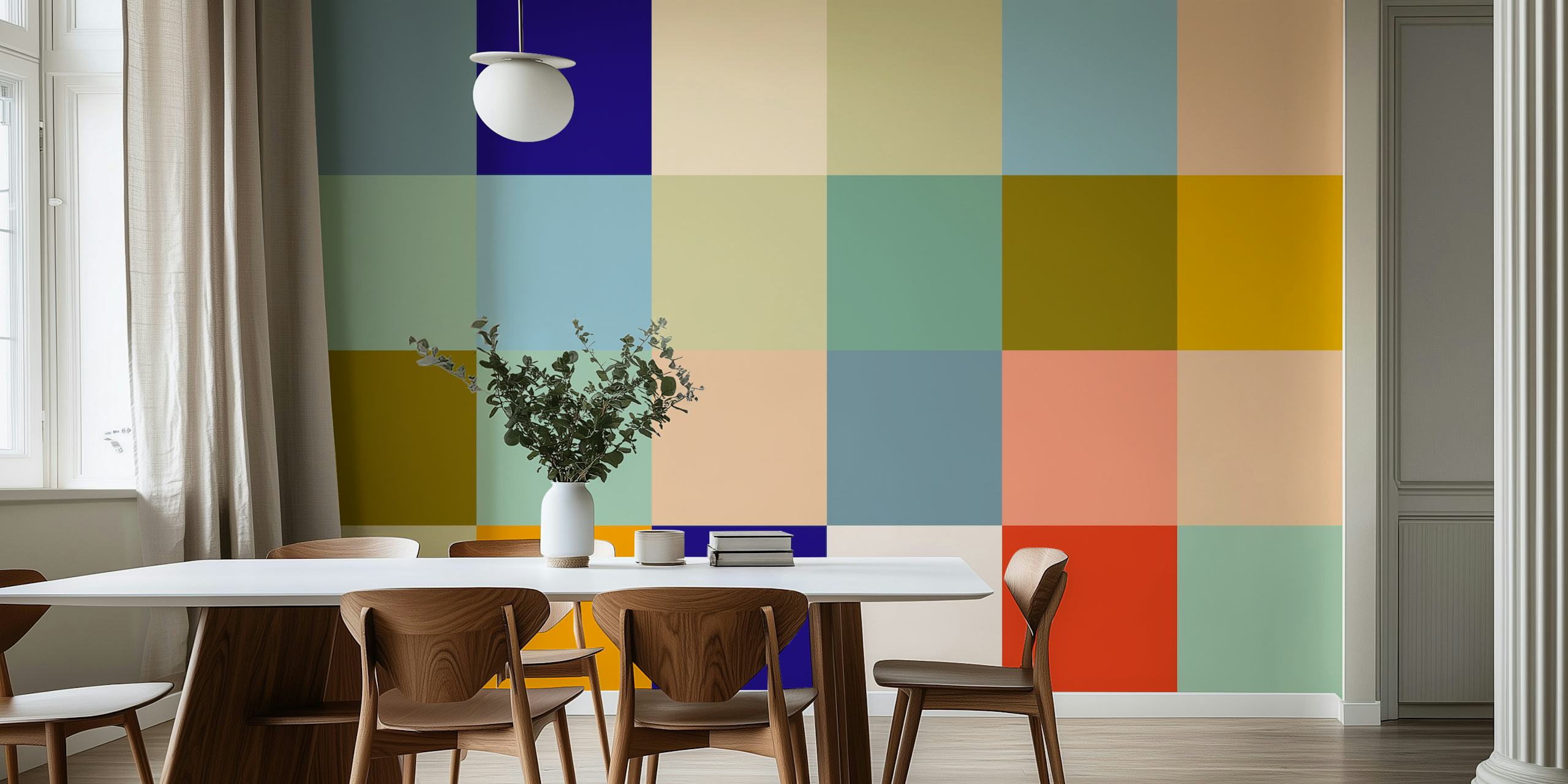 Vivid Squares tapet i et rom