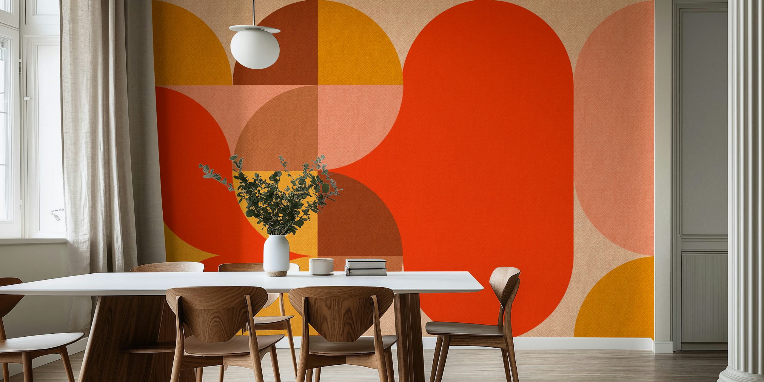 Geometric Mid-Century Abstract Forms ταπετσαρία