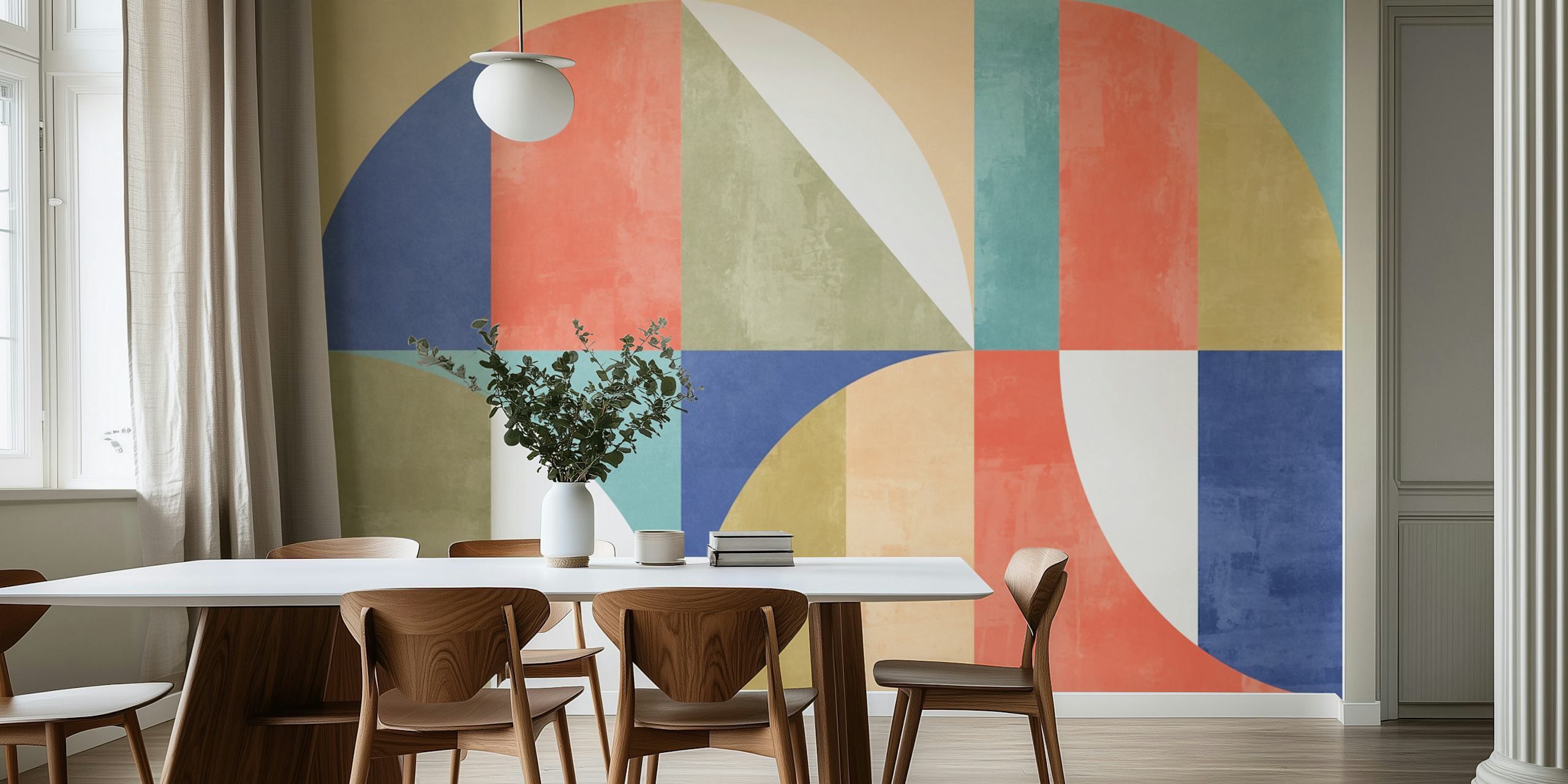 tapeta Abstract Tulip Flower w pokoju