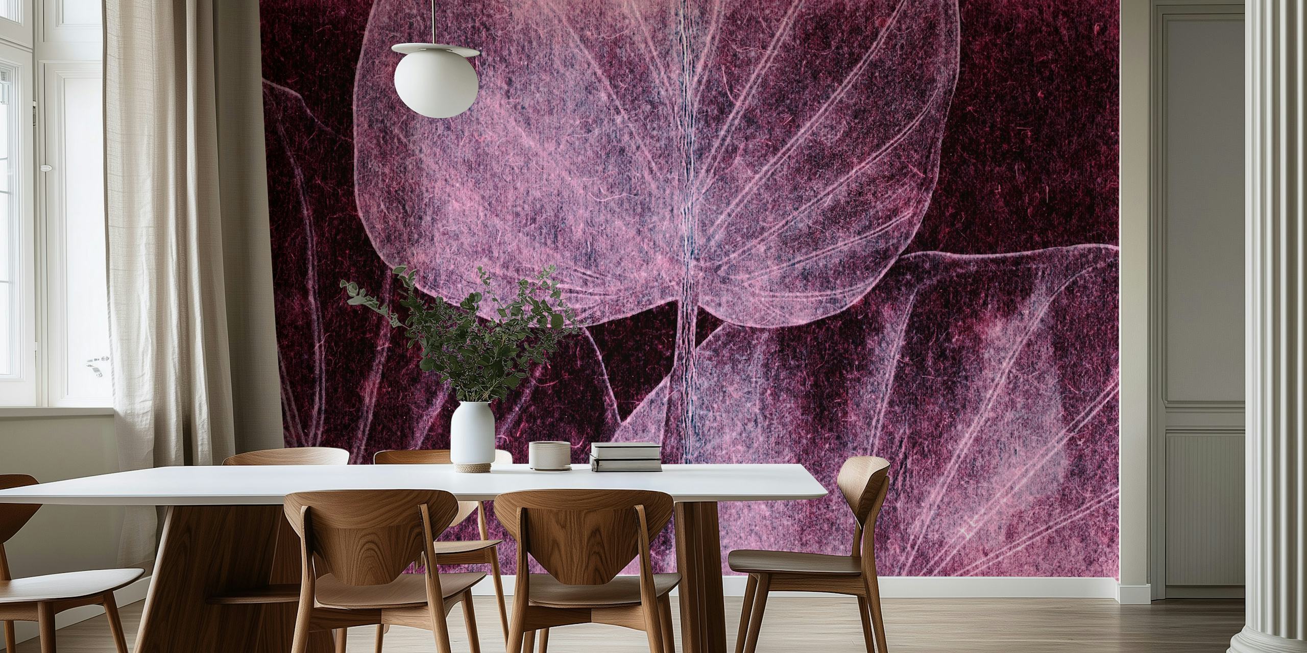 Japandi Leaf Grunge tapet i et rum