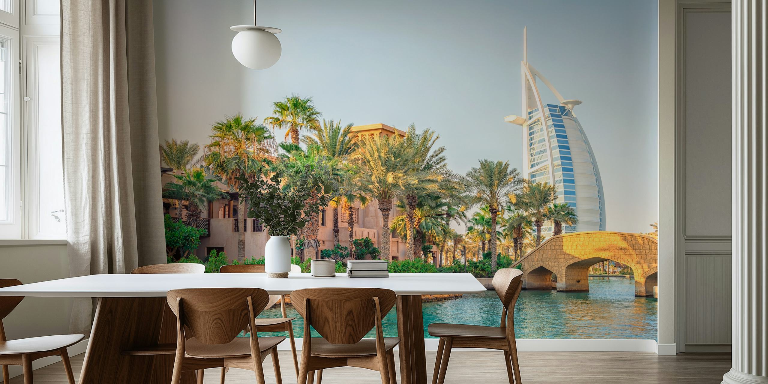 Papel de parede Jumeirah em um quarto elegante