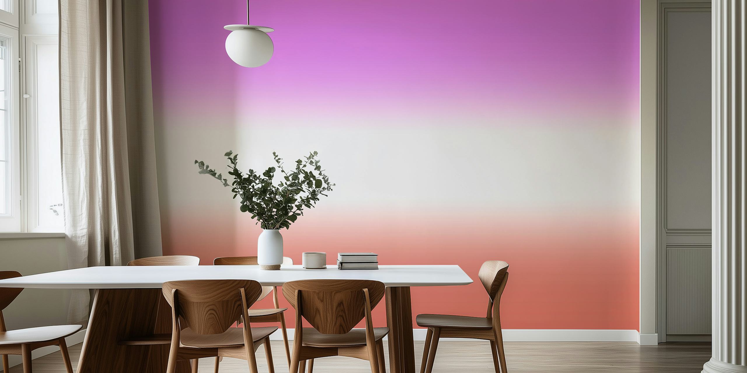 Bright Lilac to Fuzzy Wuzzy Gradient Veggmaleri