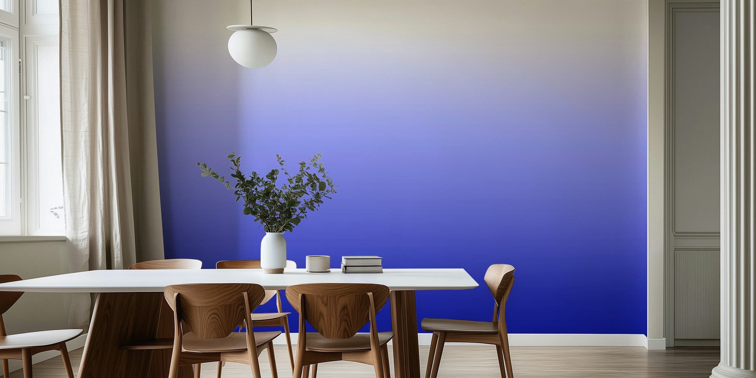 Gradient wallpaper blending from light phthalo blue to dark blue