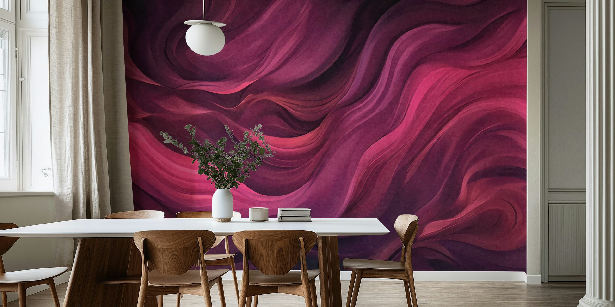 Deep magenta red abstract watercolor wallpaper