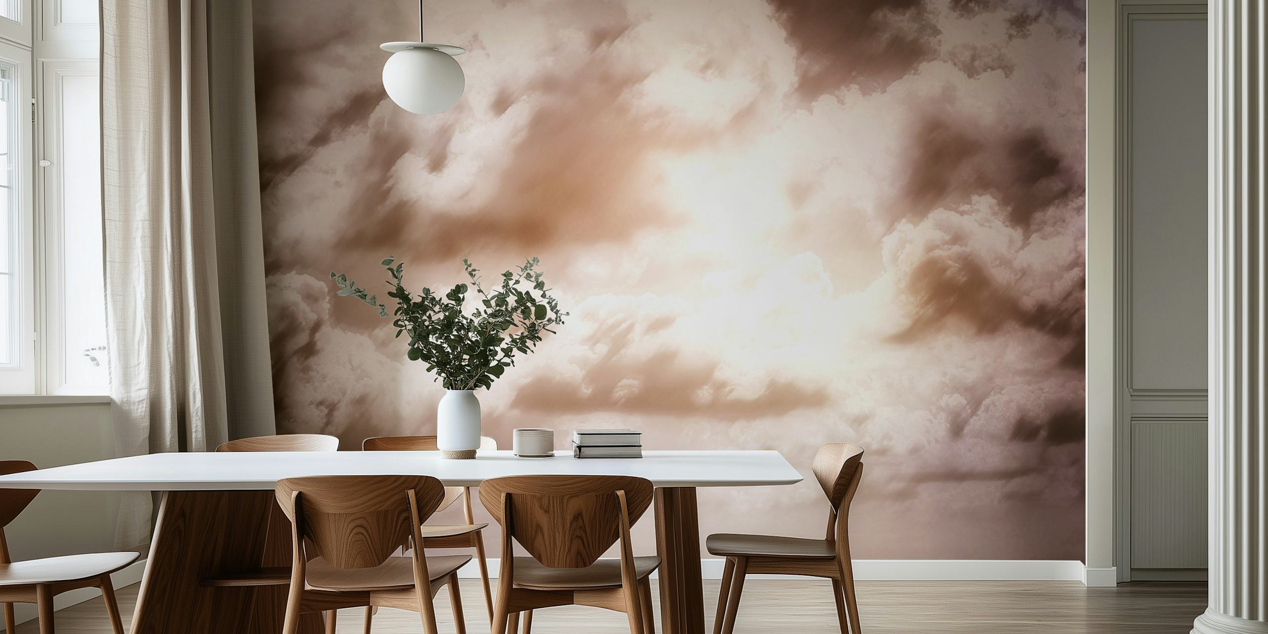 Sunrise Morning wallpaper in a cozy room