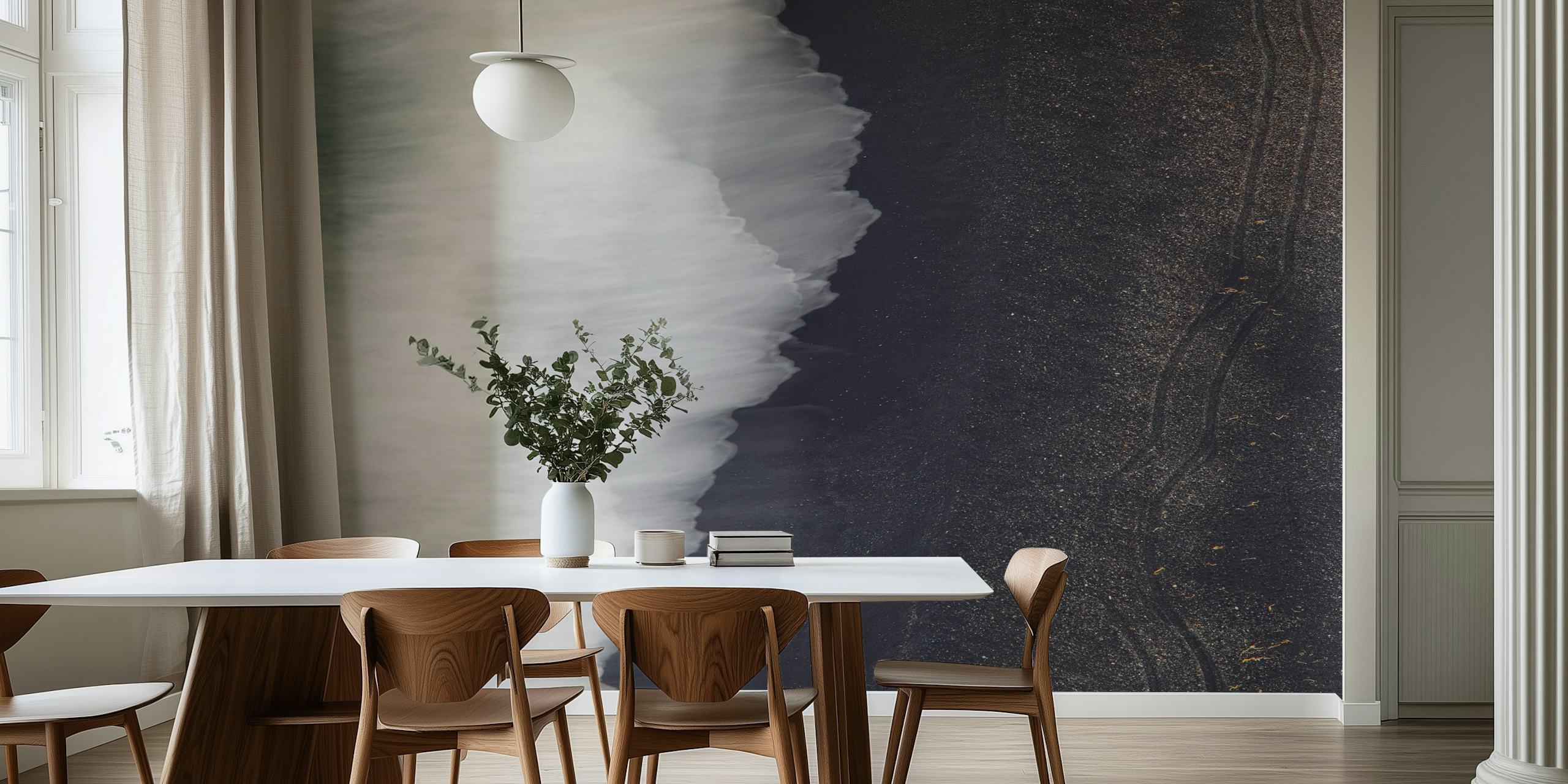 Signs wallpaper displayed in a room
