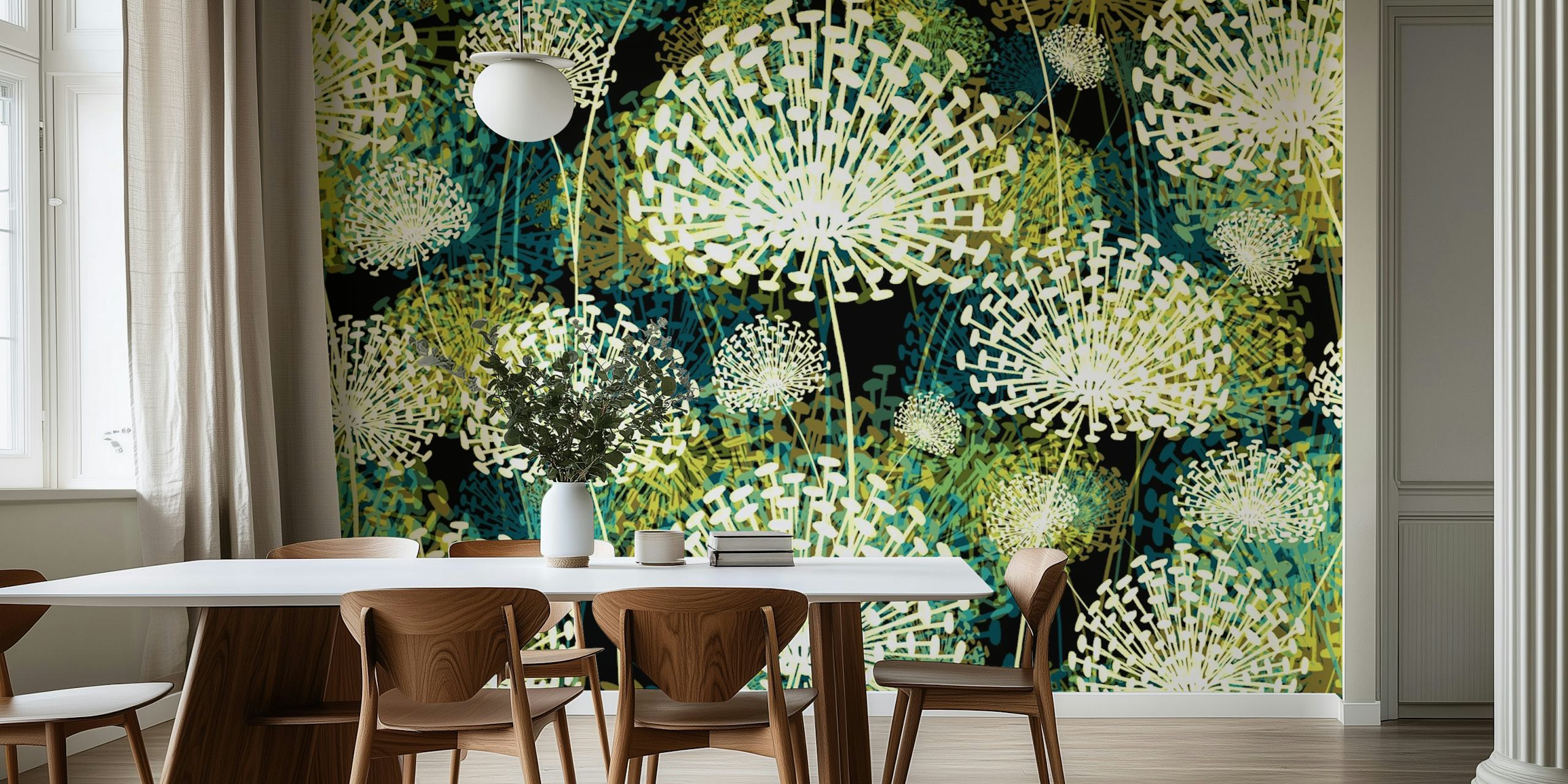 Dandelions BGT carta da parati in una stanza elegante