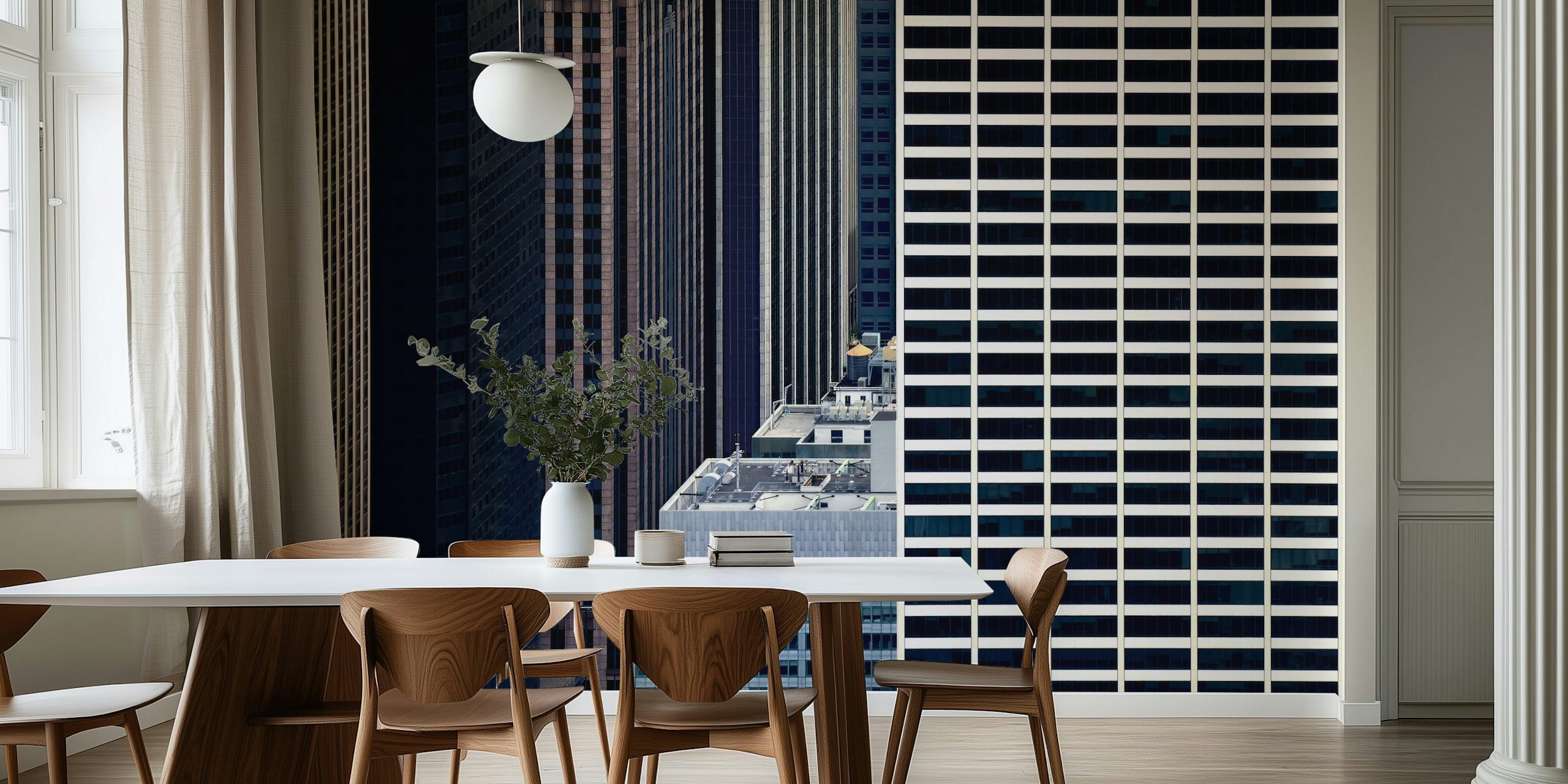 Artistic wallpaper design inspired by city architecture