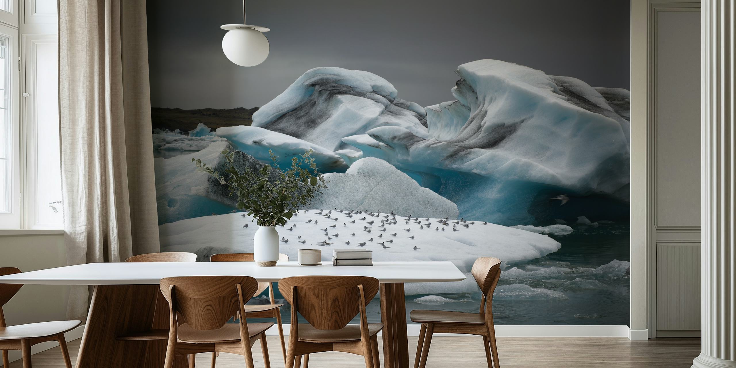Icelandic Glacial Ice Formation Wall Mural