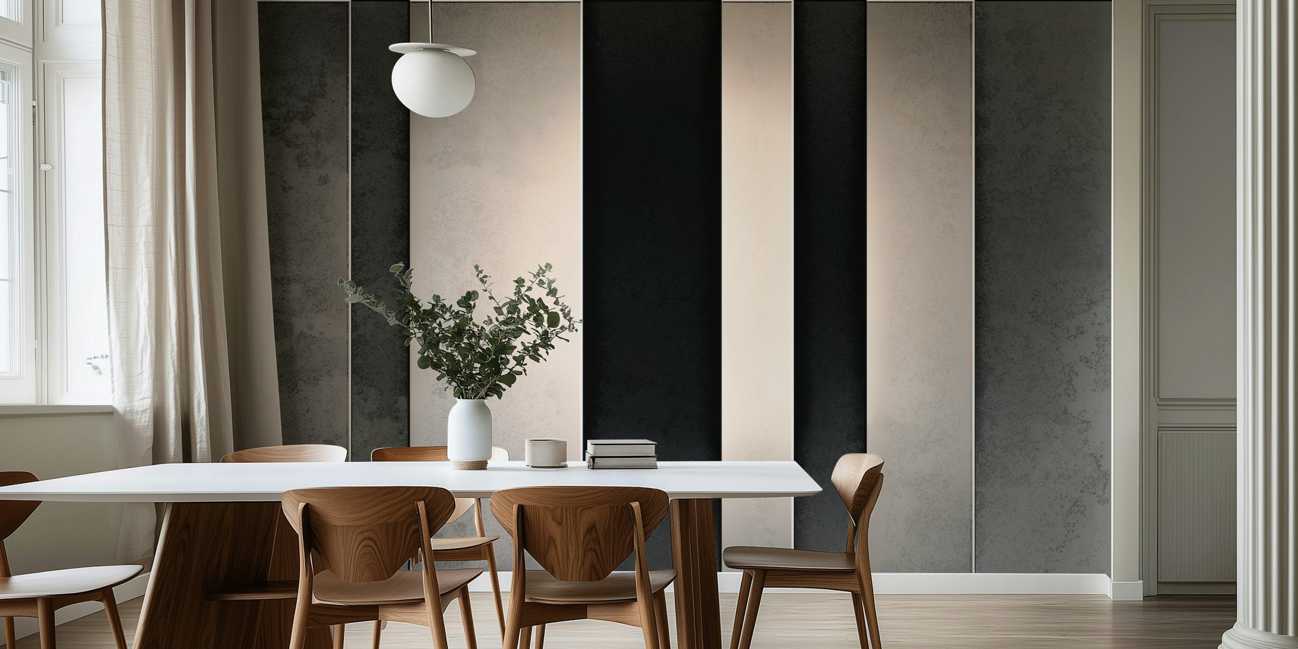 Luxury Grunge Stripes wallpaper in a room