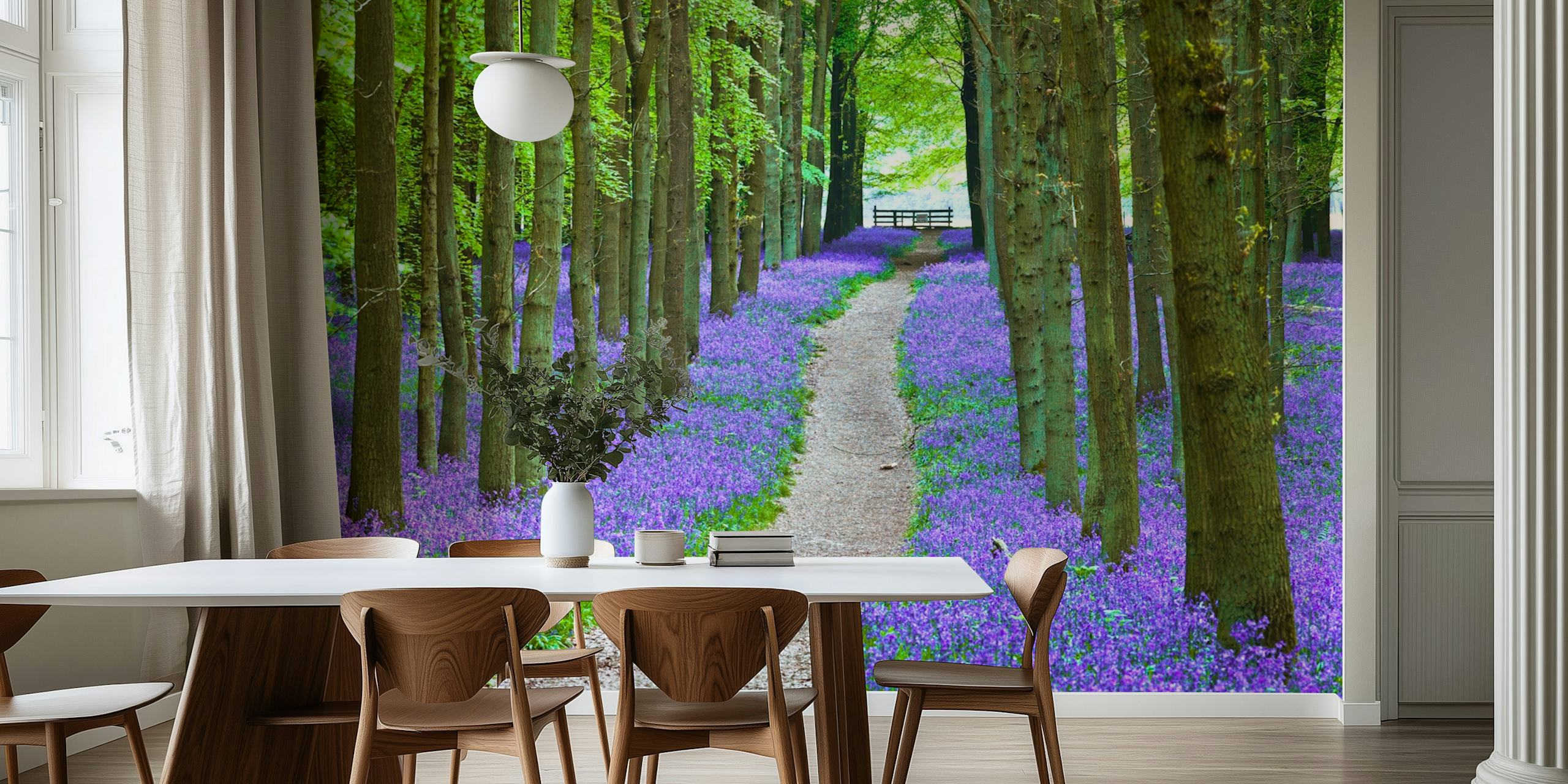 Bluebell Trail wallpaper in a room