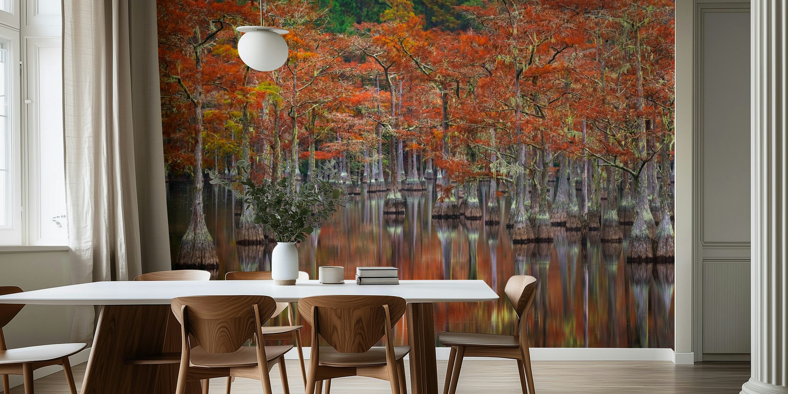 Quiet Cove wallpaper featuring trees and water