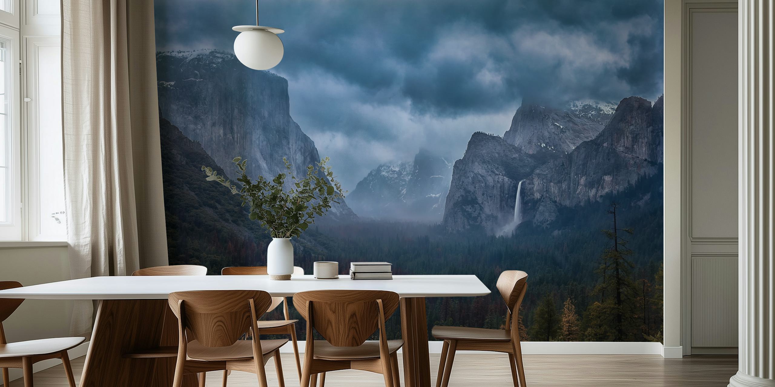 Thunderstorm landscape tapetti huoneessa