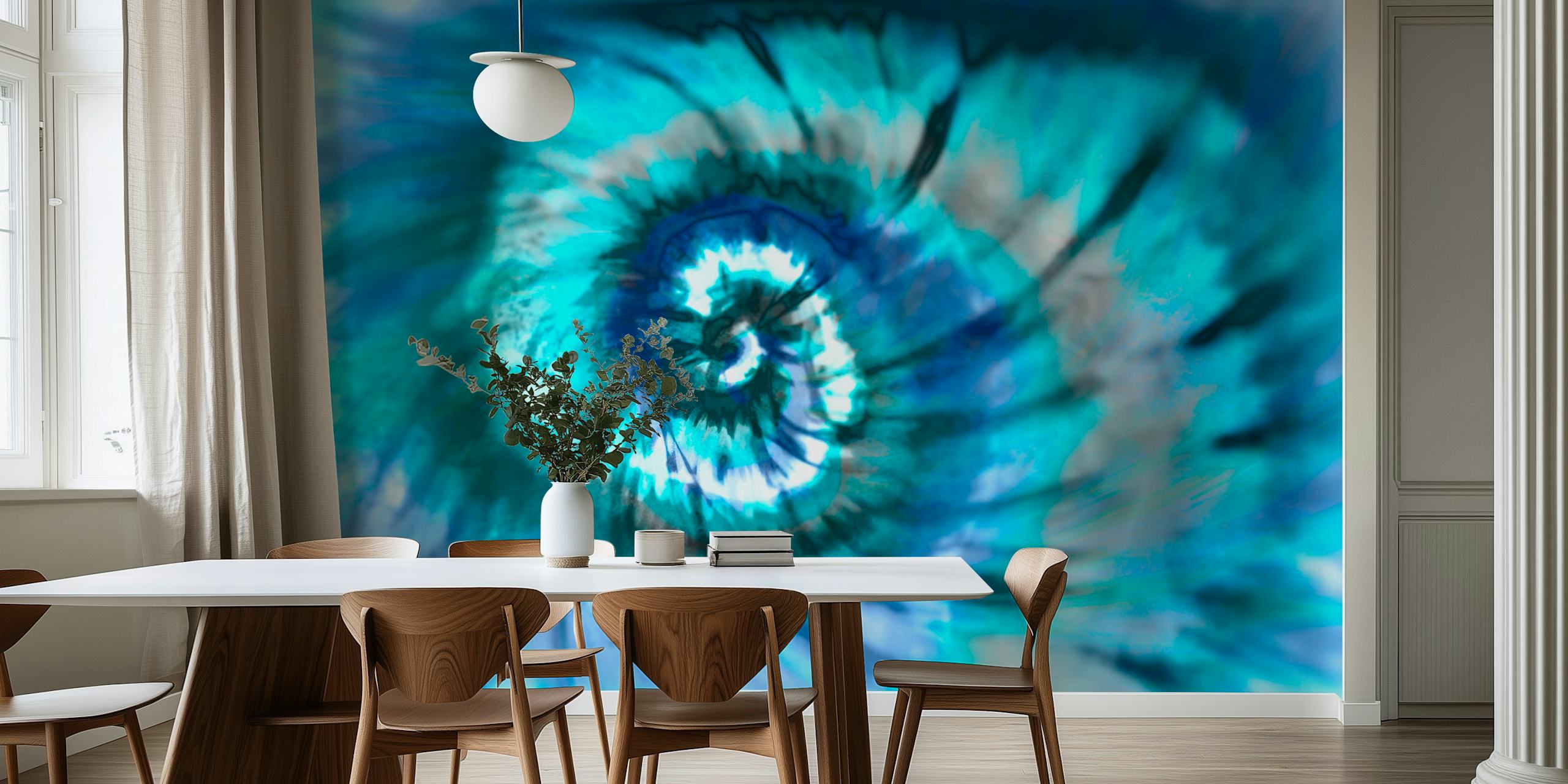 Peaceful spring water wallpaper in a room