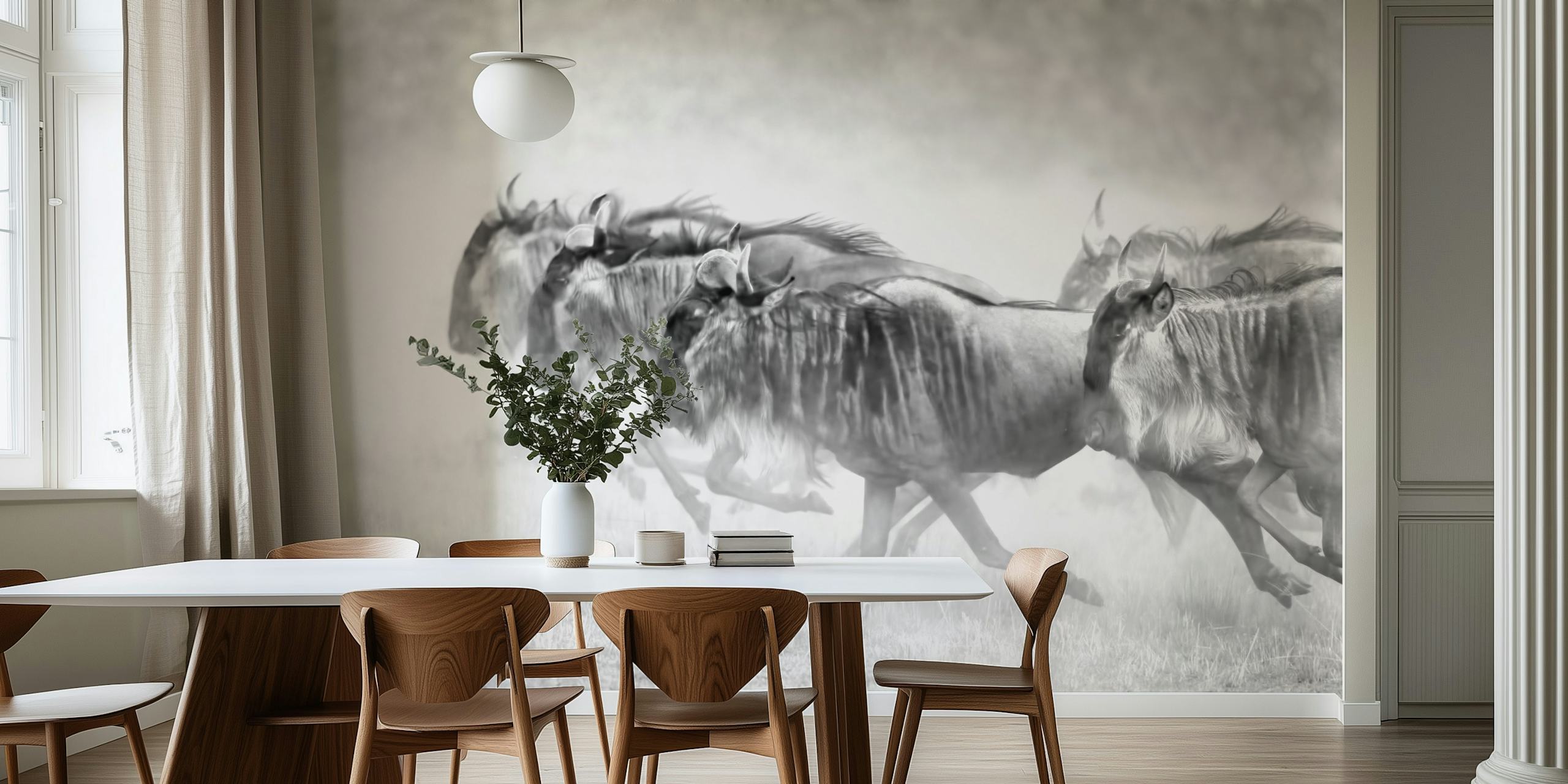 Unstopable wallpaper in a stylish room