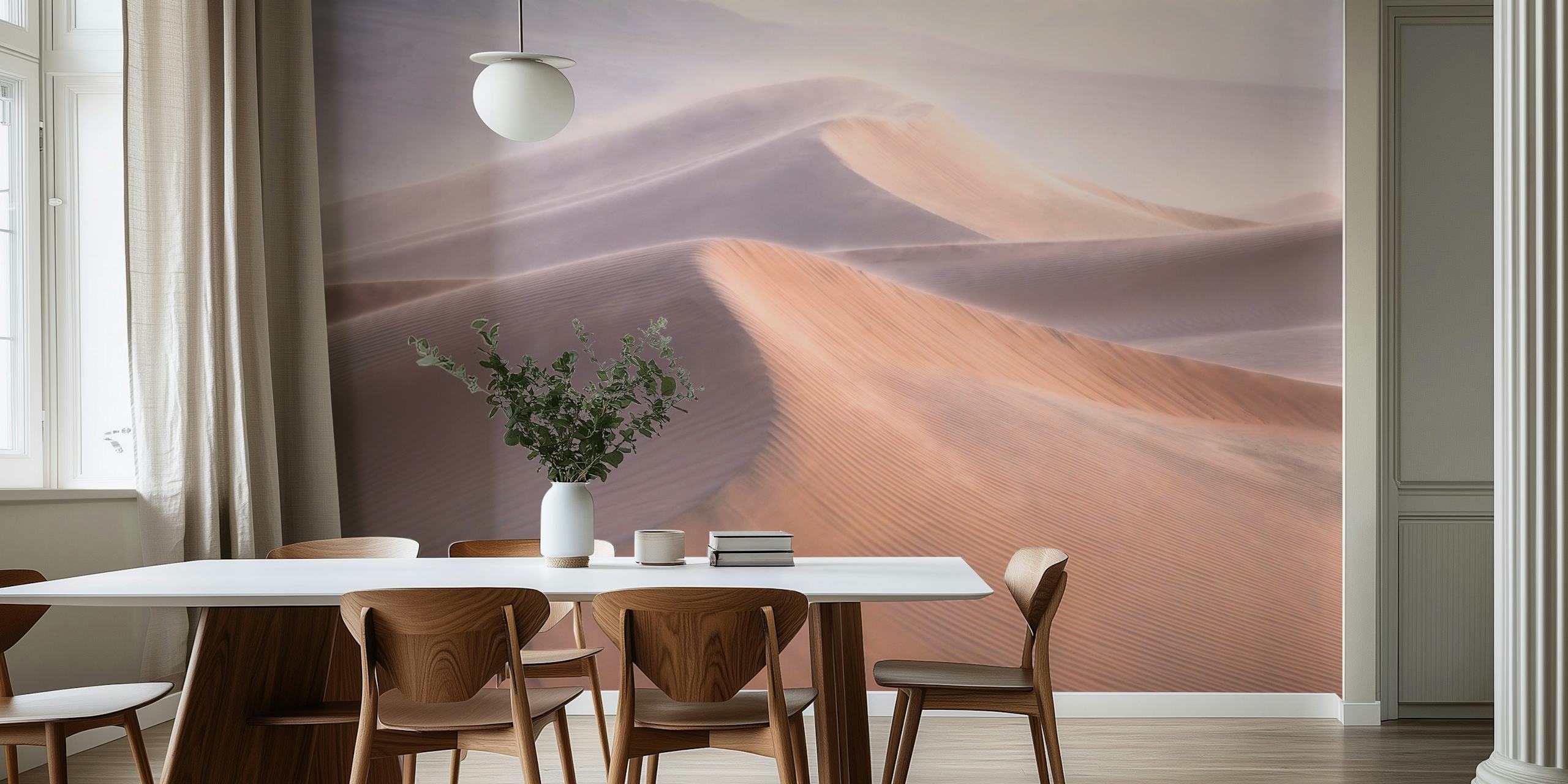 Wind 2 behangontwerp in een kamer